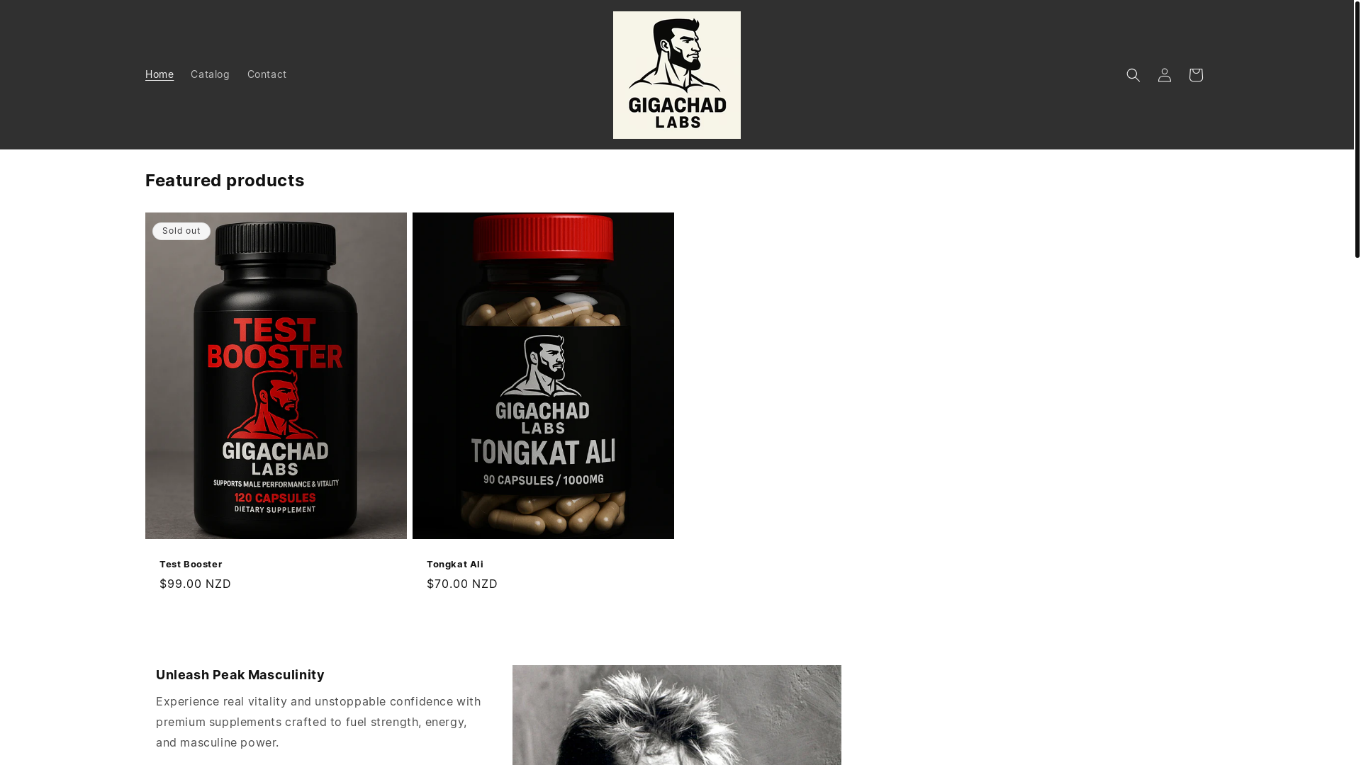 website screenshot of https://gigachadlabs.co.nz/