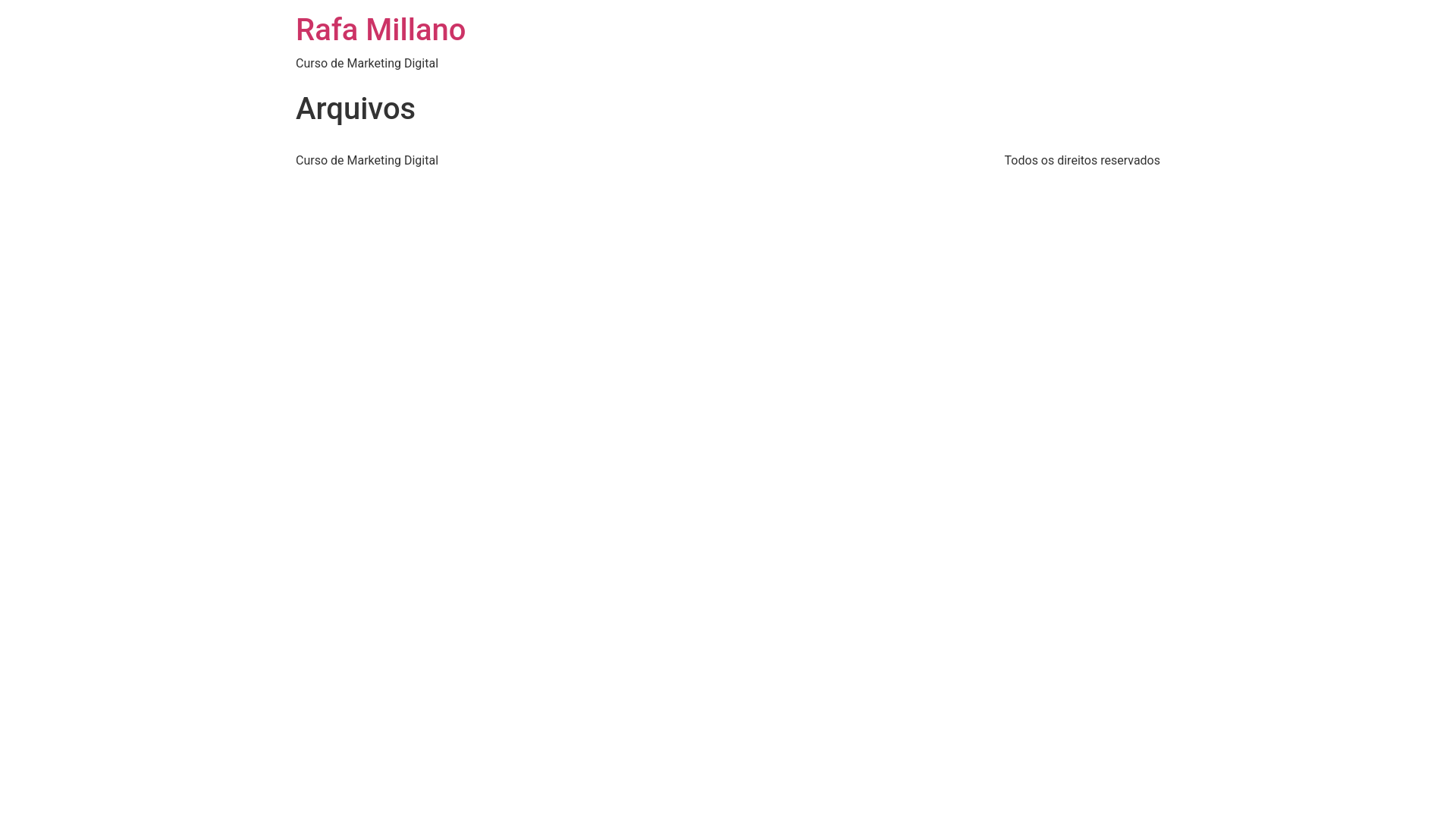 website screenshot of https://rafamillano.com.br/