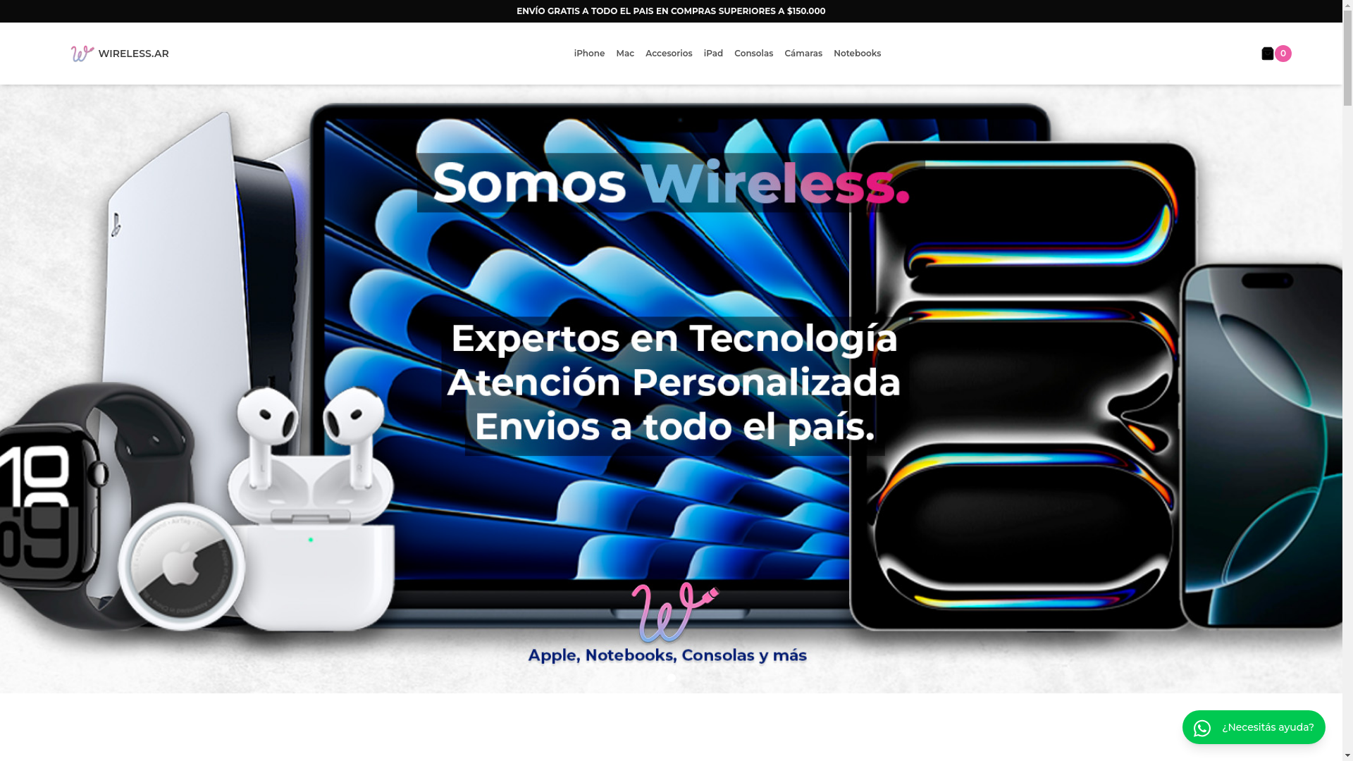 website screenshot of https://wirelesstech.ar/