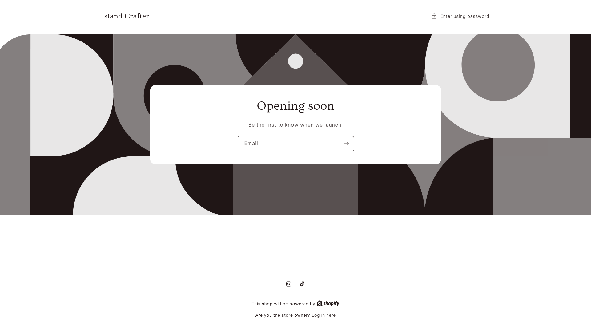 website screenshot of https://islandcrafter.ca/