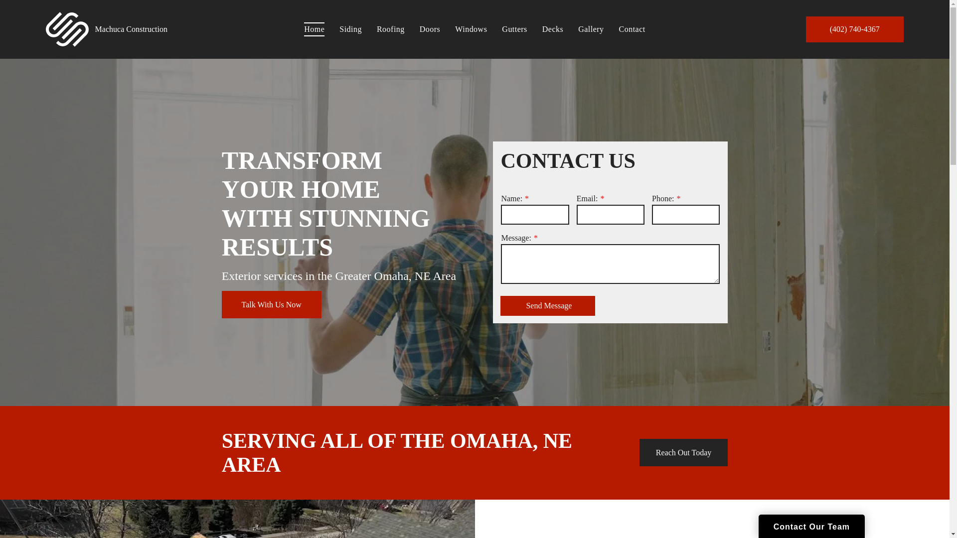 website screenshot of https://machucaconstruction.net/
