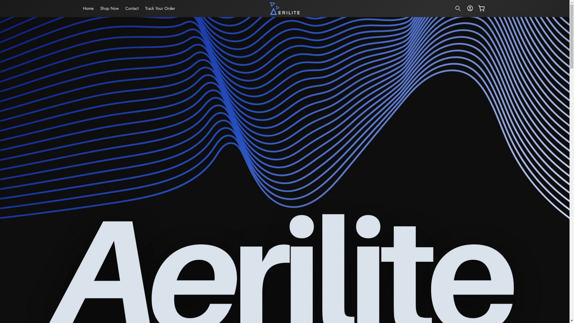 website screenshot of https://aerilite.com/