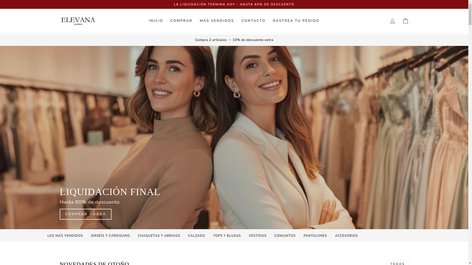 website screenshot of https://elevana-madrid.es/