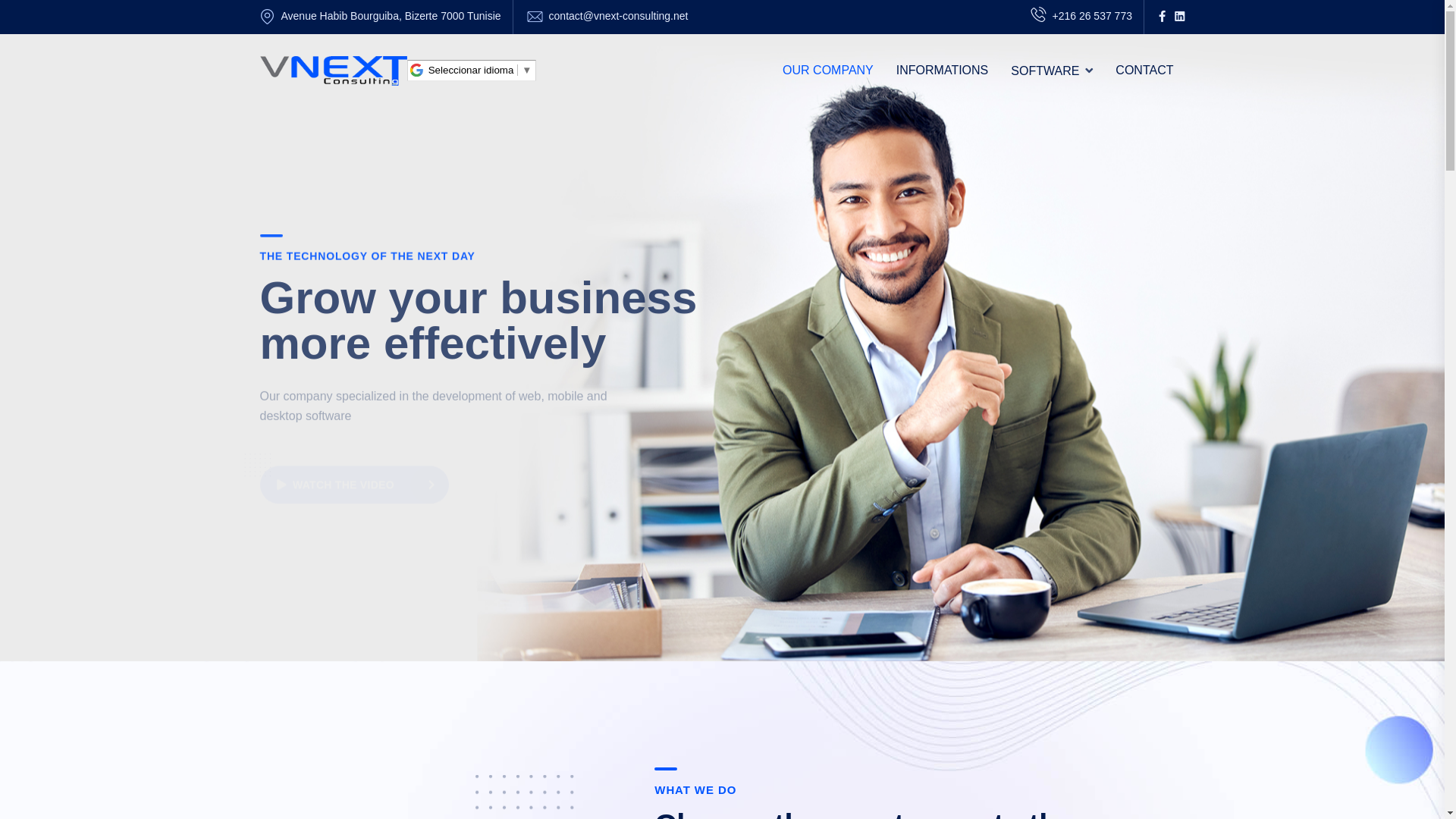 website screenshot of https://vnext-it.com/