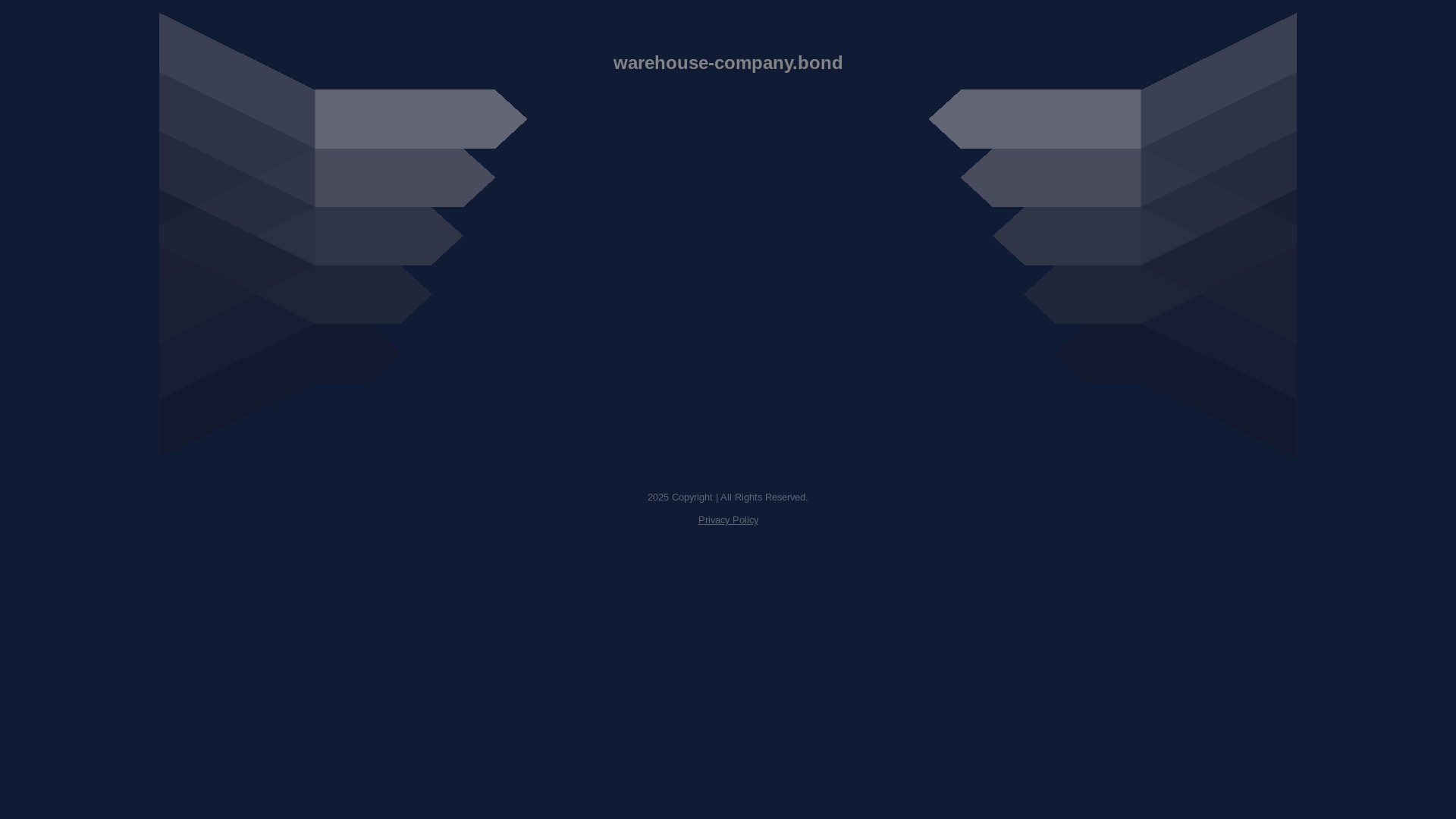 website screenshot of https://warehouse-company.bond/