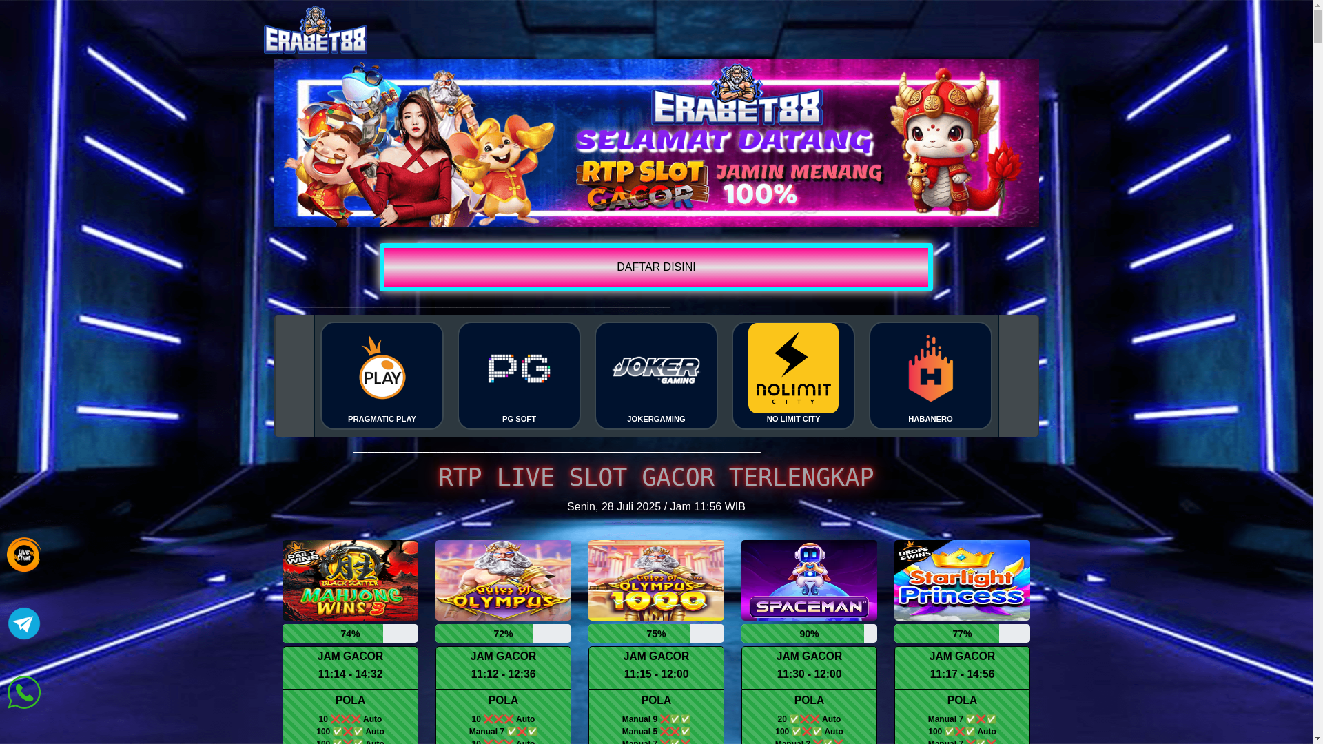 website screenshot of https://rtpneterabet88.click/