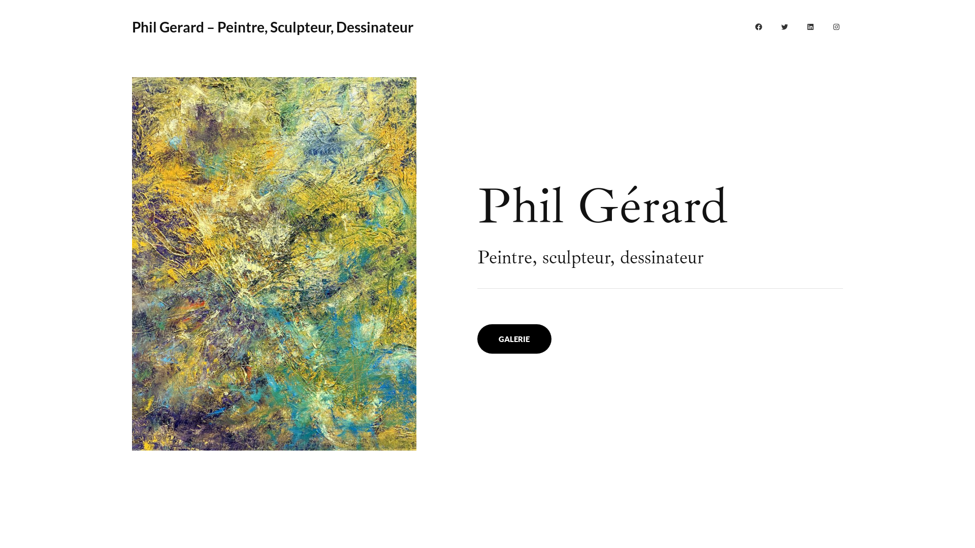 website screenshot of https://philgerard.art/