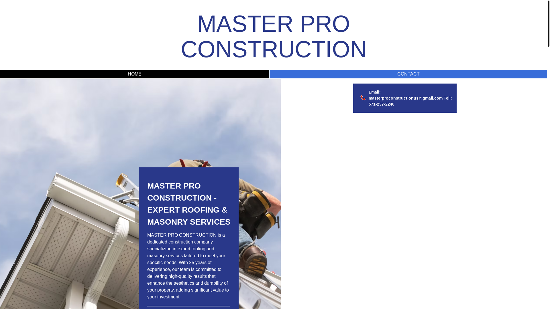 website screenshot of https://masterproconstructionus.com/