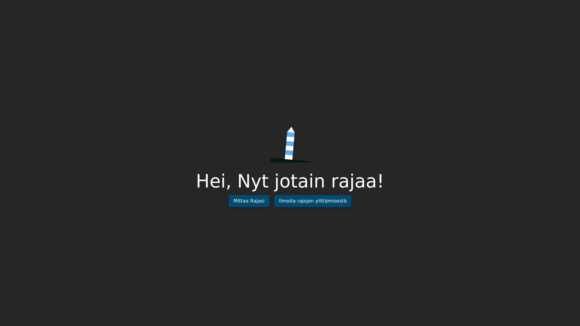 website screenshot of https://jotainrajaa.fi/