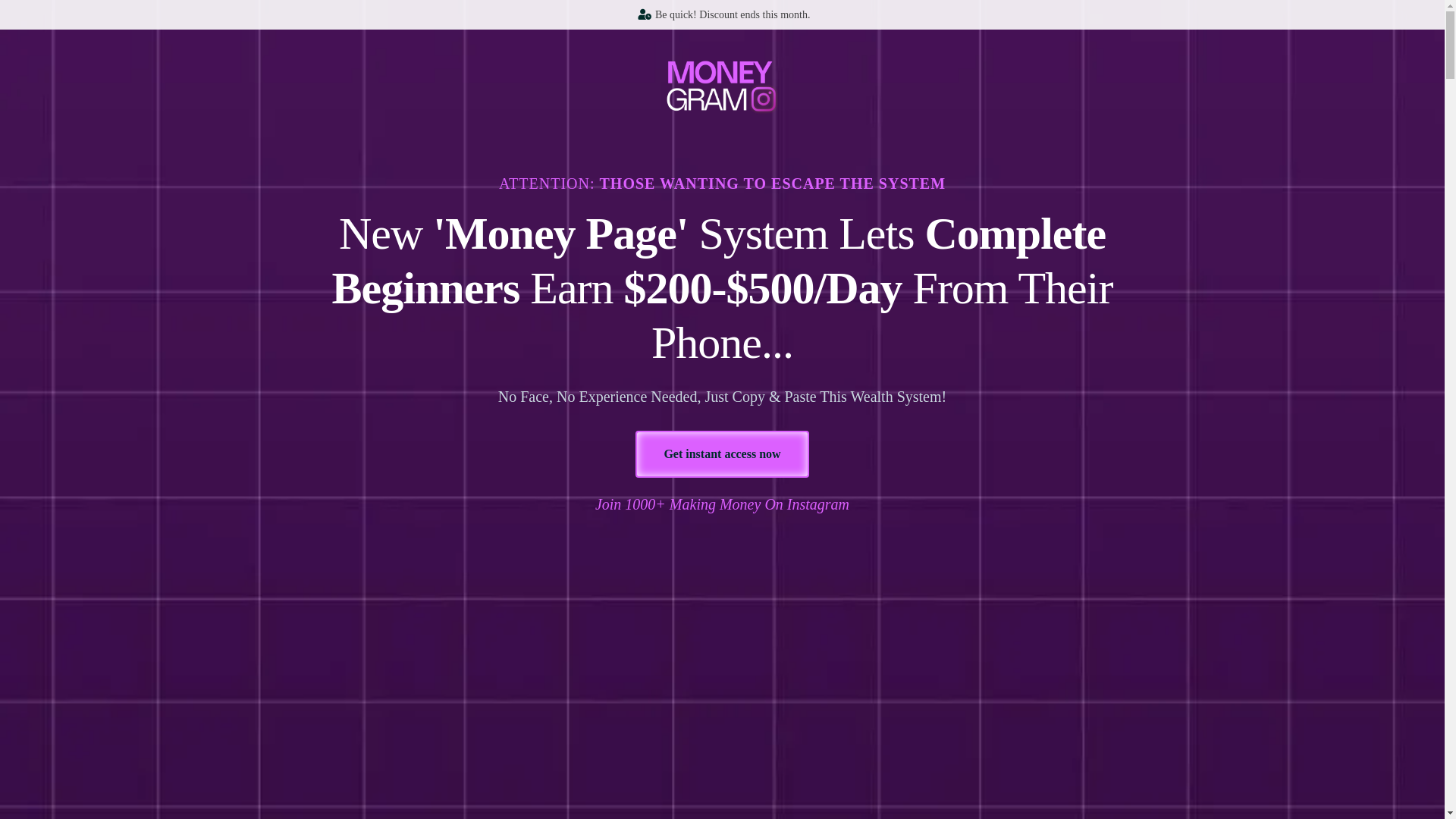 website screenshot of https://moneygrams.cc/