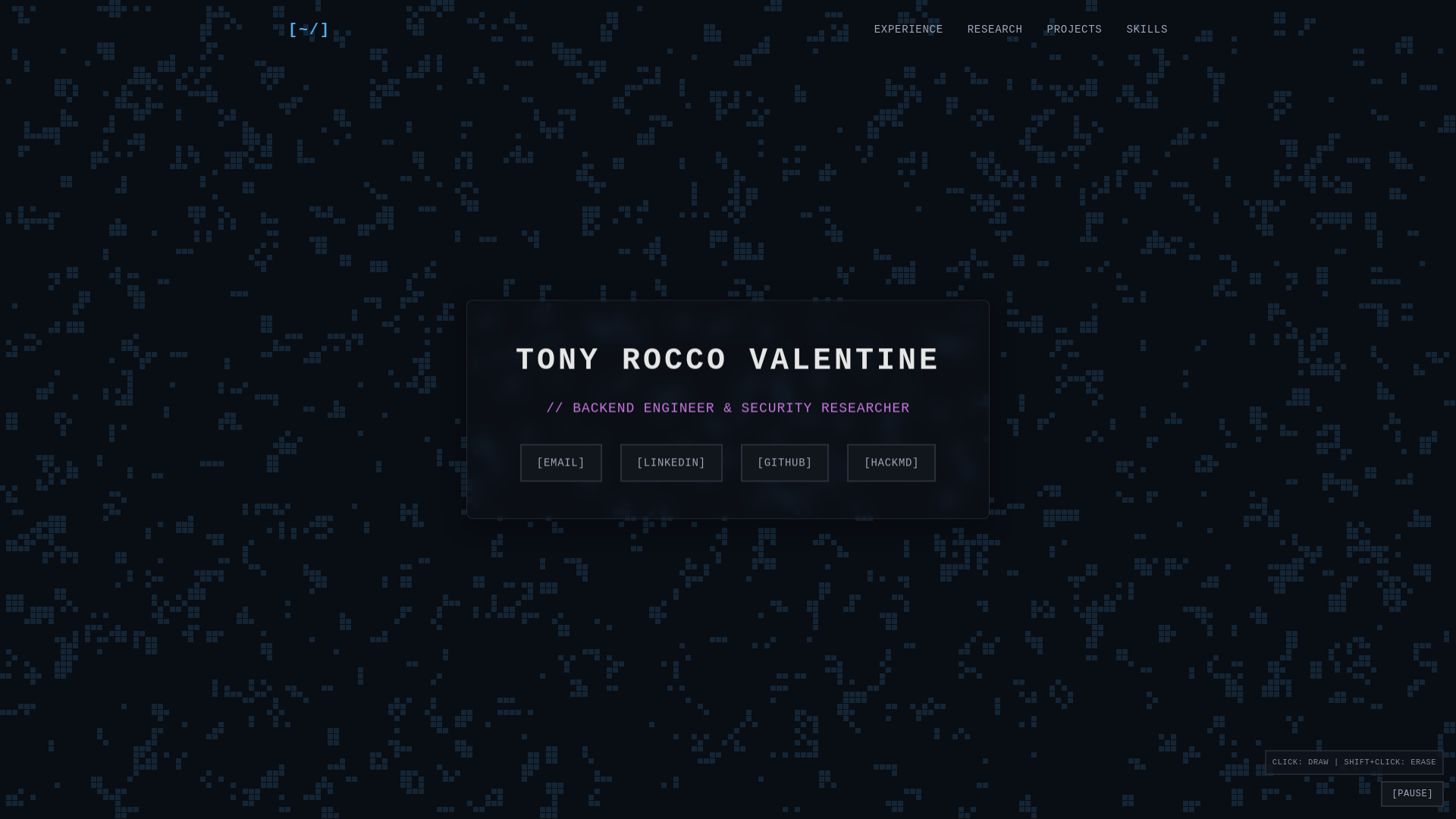 website screenshot of https://cv-3fe.pages.dev/