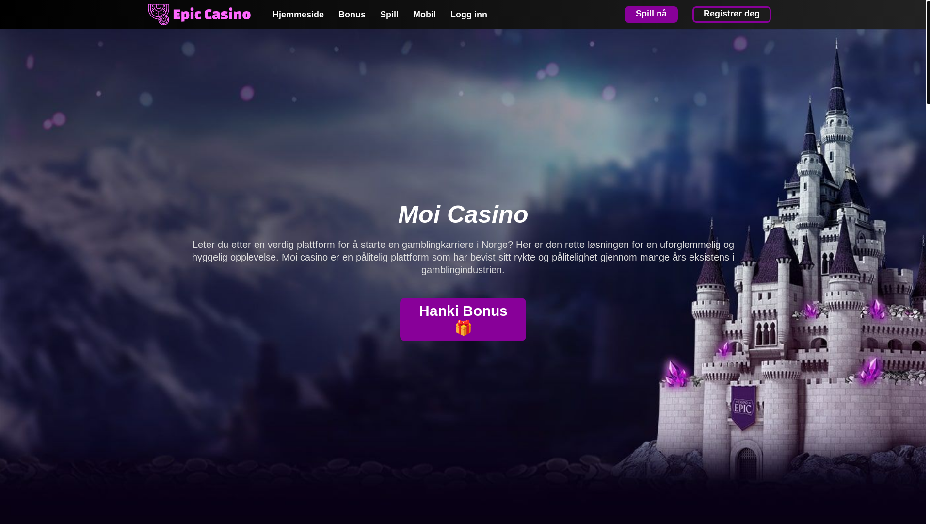 website screenshot of https://moi-kasino.com/