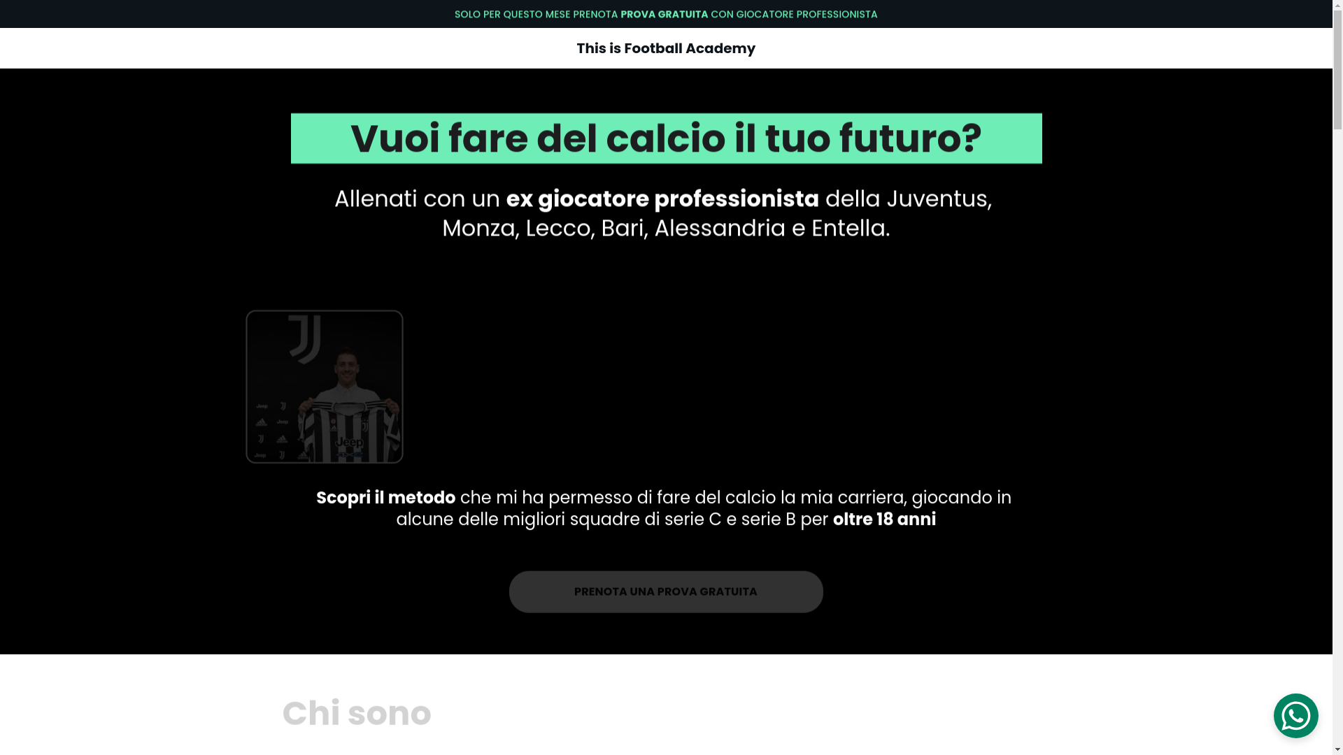website screenshot of https://thisisfootballacademy.it/