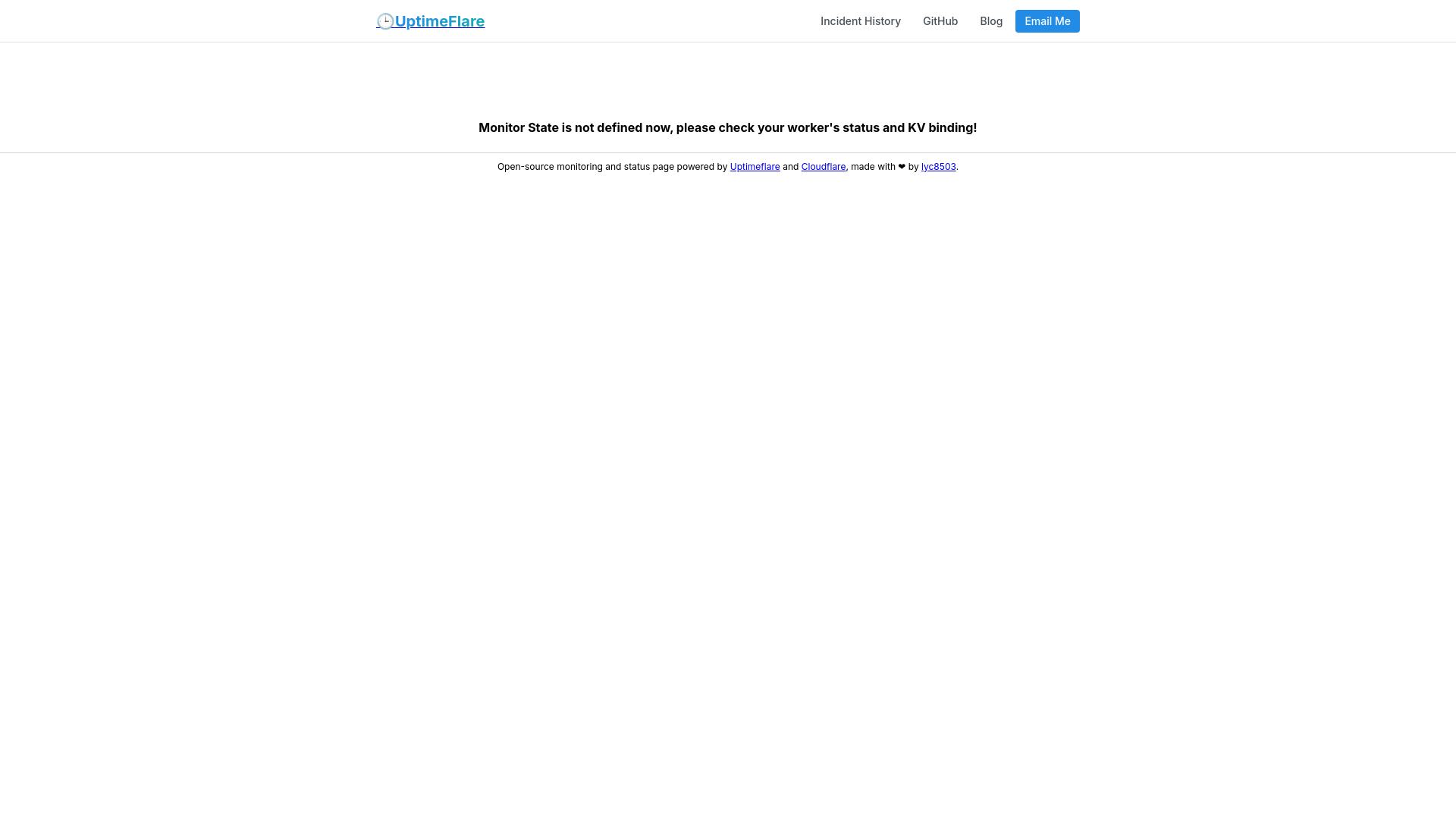 website screenshot of https://uptimeflare-aji.pages.dev/