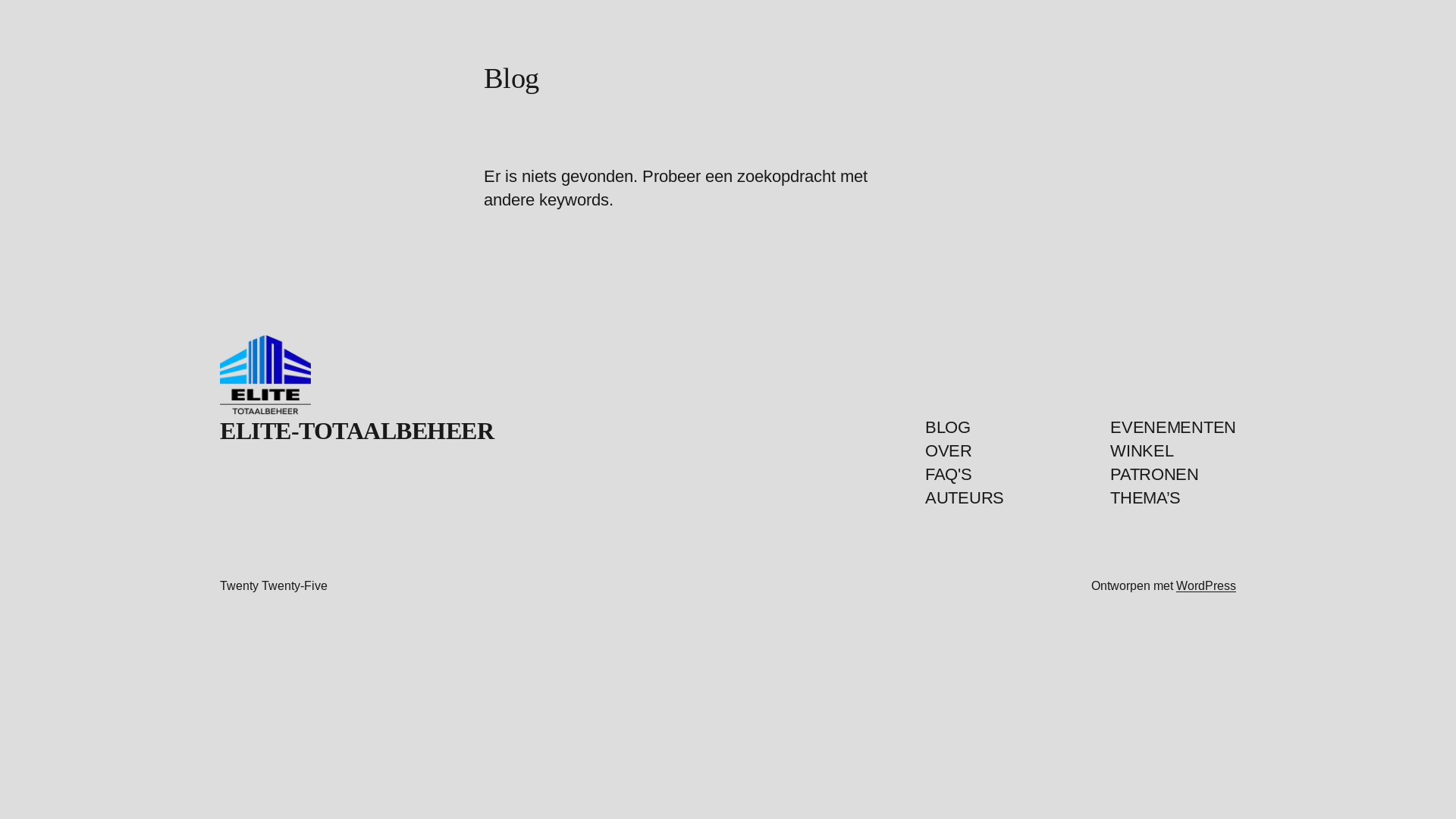 website screenshot of https://elite-totaal.nl/