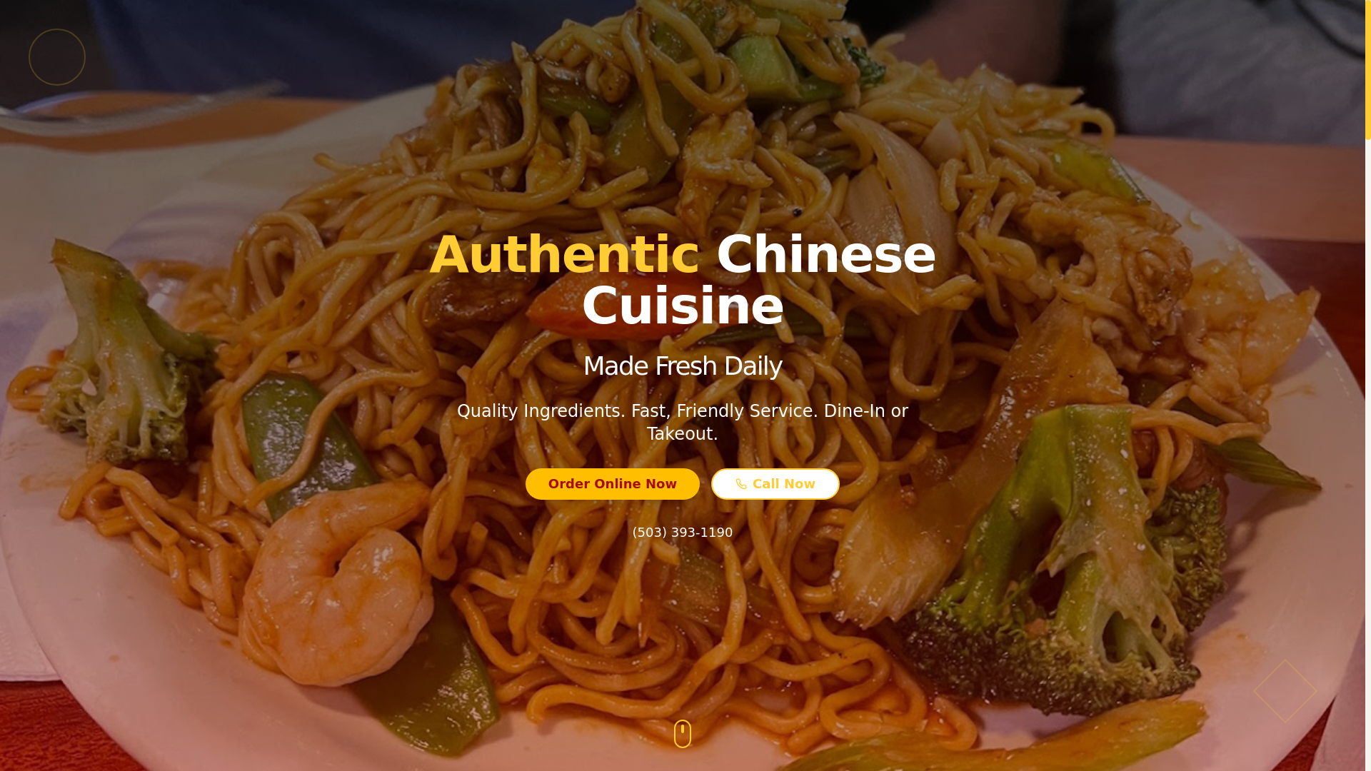 website screenshot of https://johns-chinese-eats-online.pages.dev/