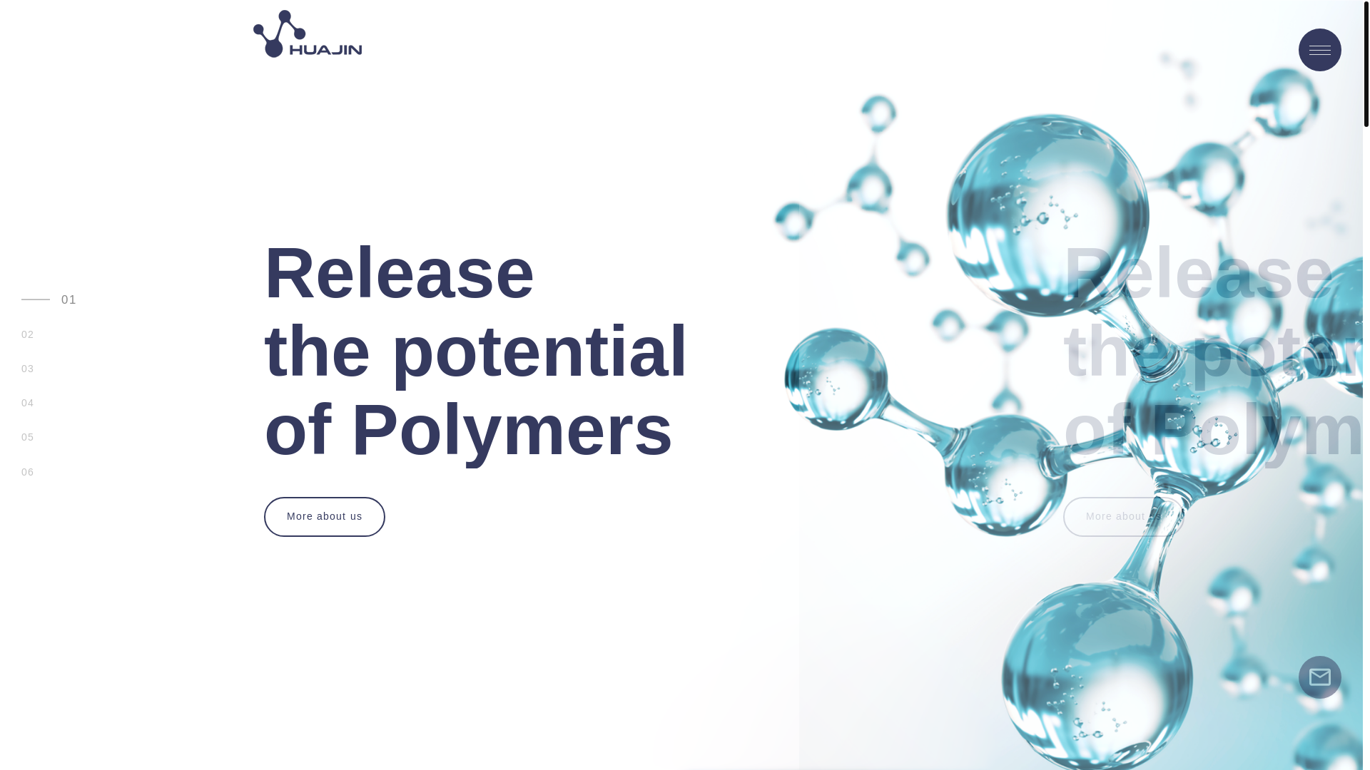 website screenshot of https://huajin-polymer.com/
