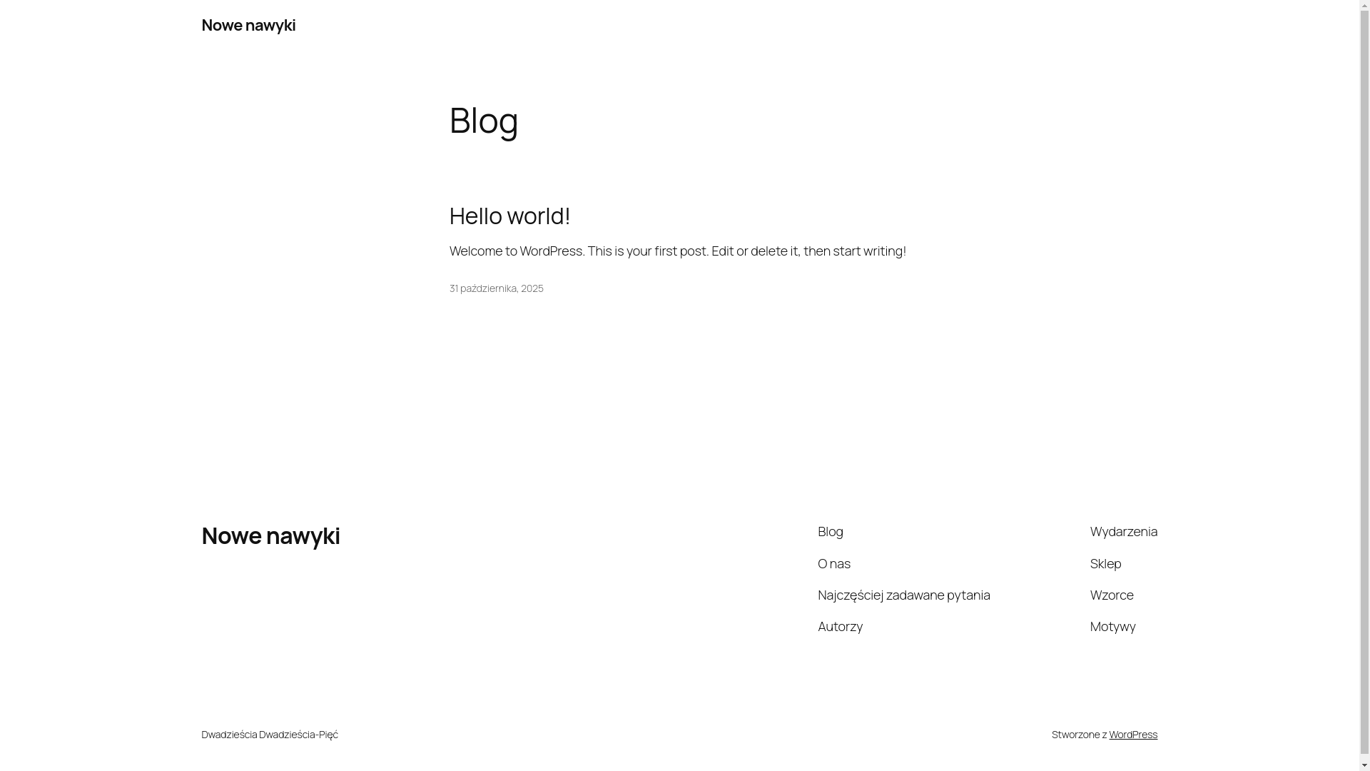 website screenshot of https://nowenawyki.pl/