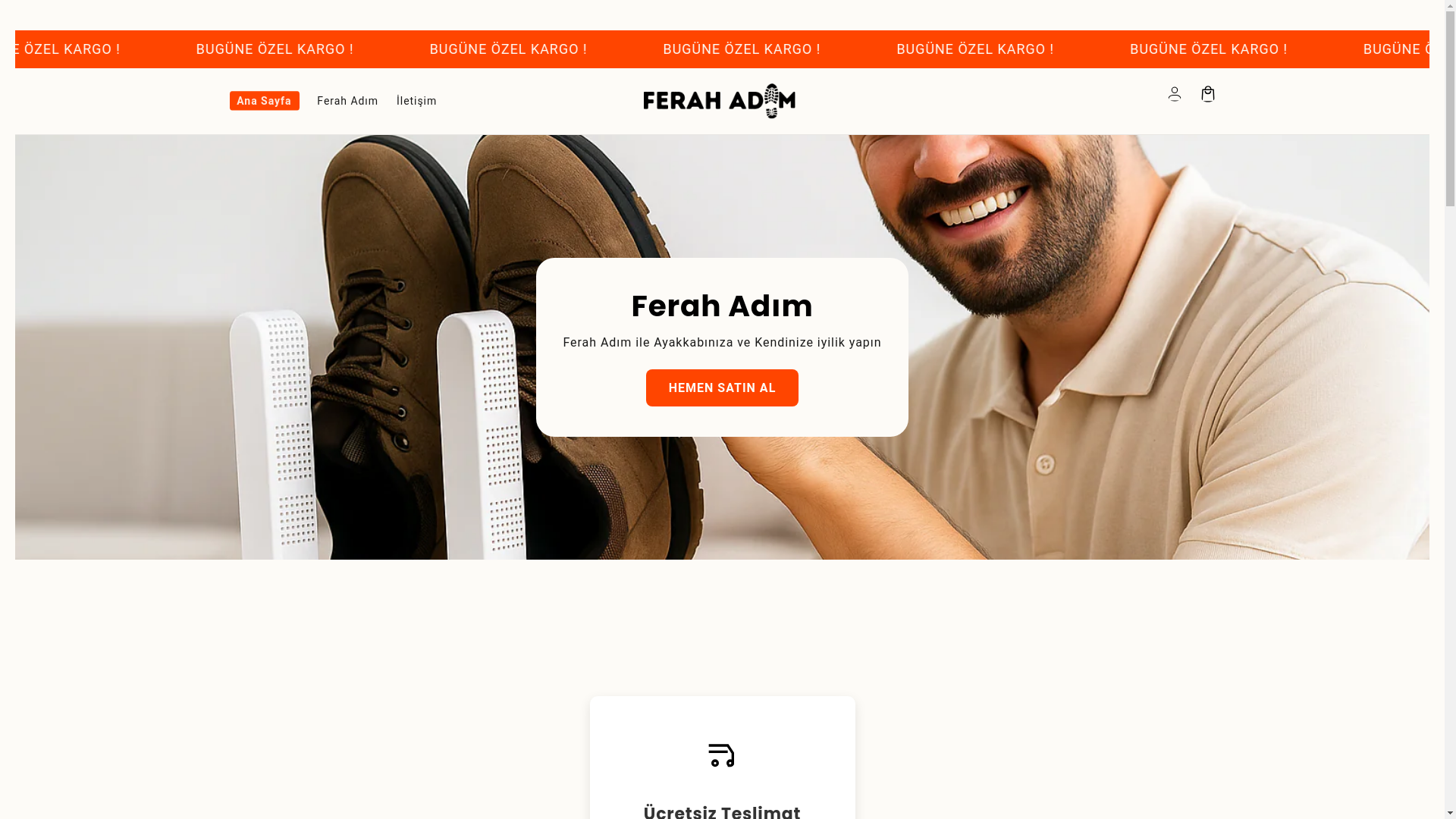 website screenshot of https://ferahadim.store/