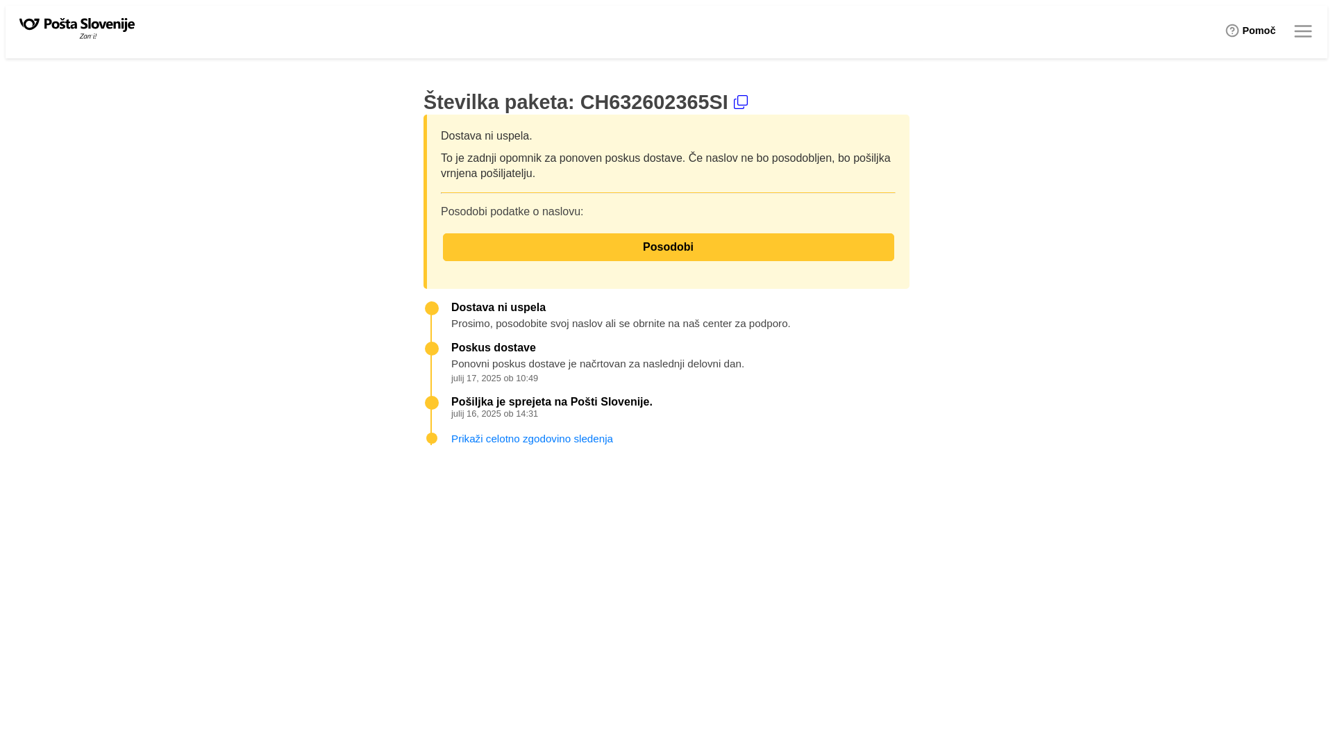 website screenshot of https://moja.posta.si@t.co/hgoJ34zTjR