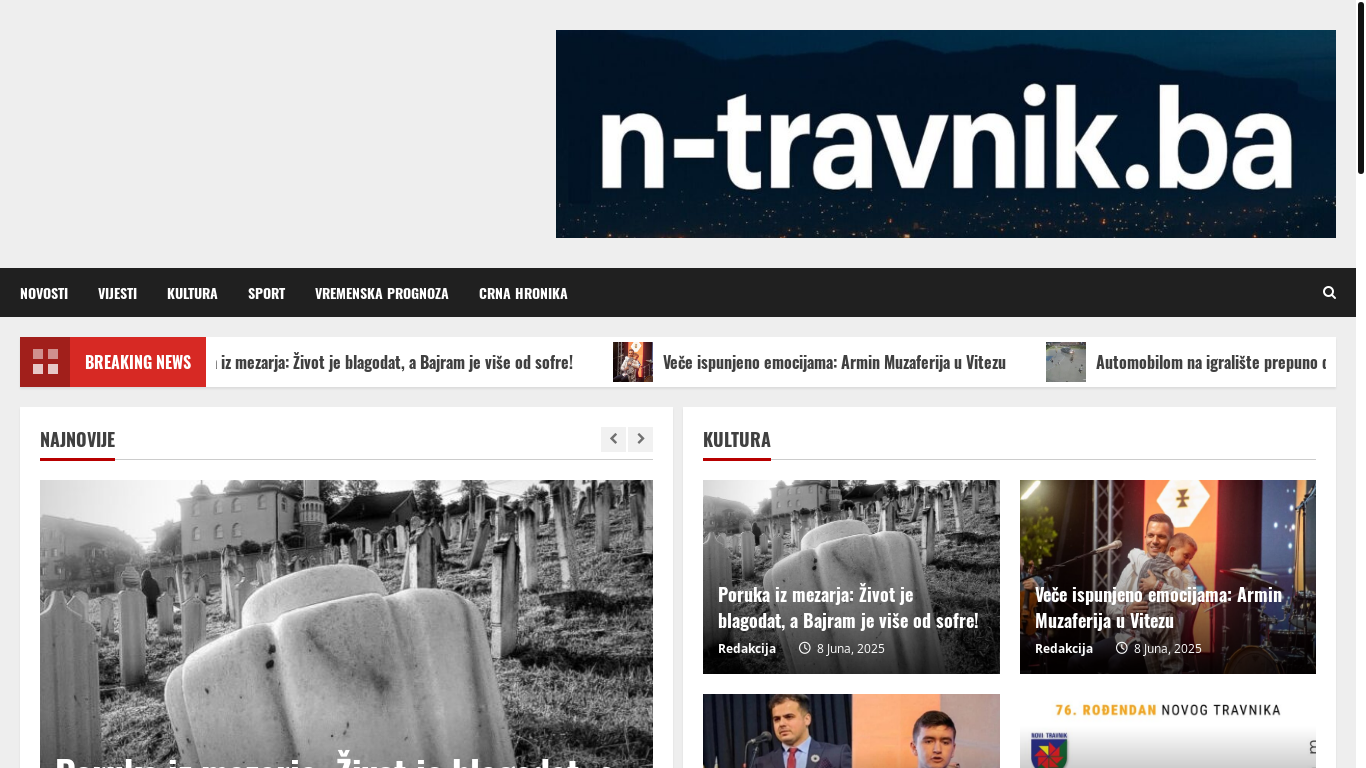 website screenshot of https://n-travnik.ba/