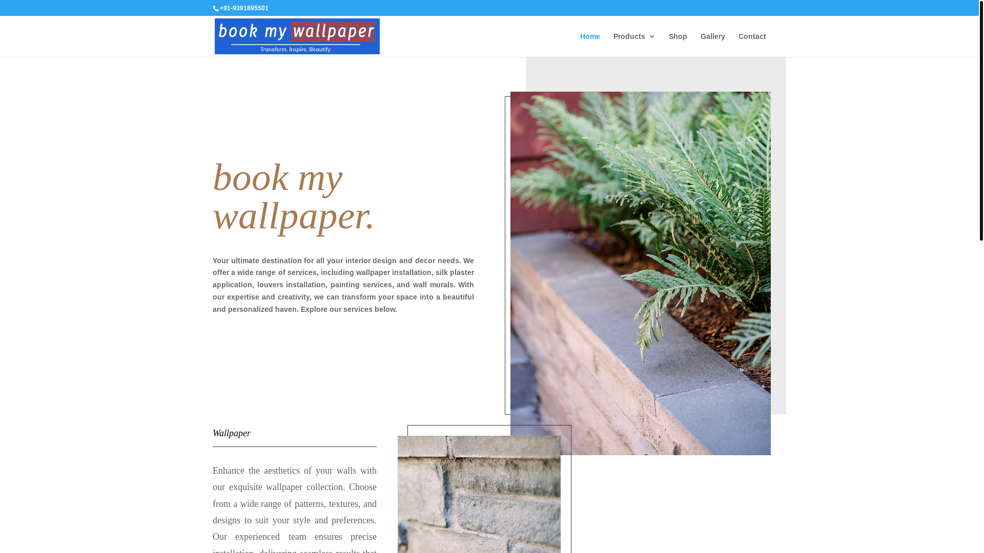 website screenshot of https://bookmywallpaper.net/