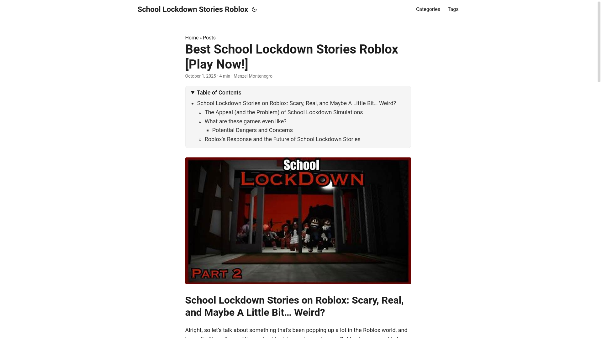 website screenshot of https://school-lockdown-stories-roblox.pages.dev/