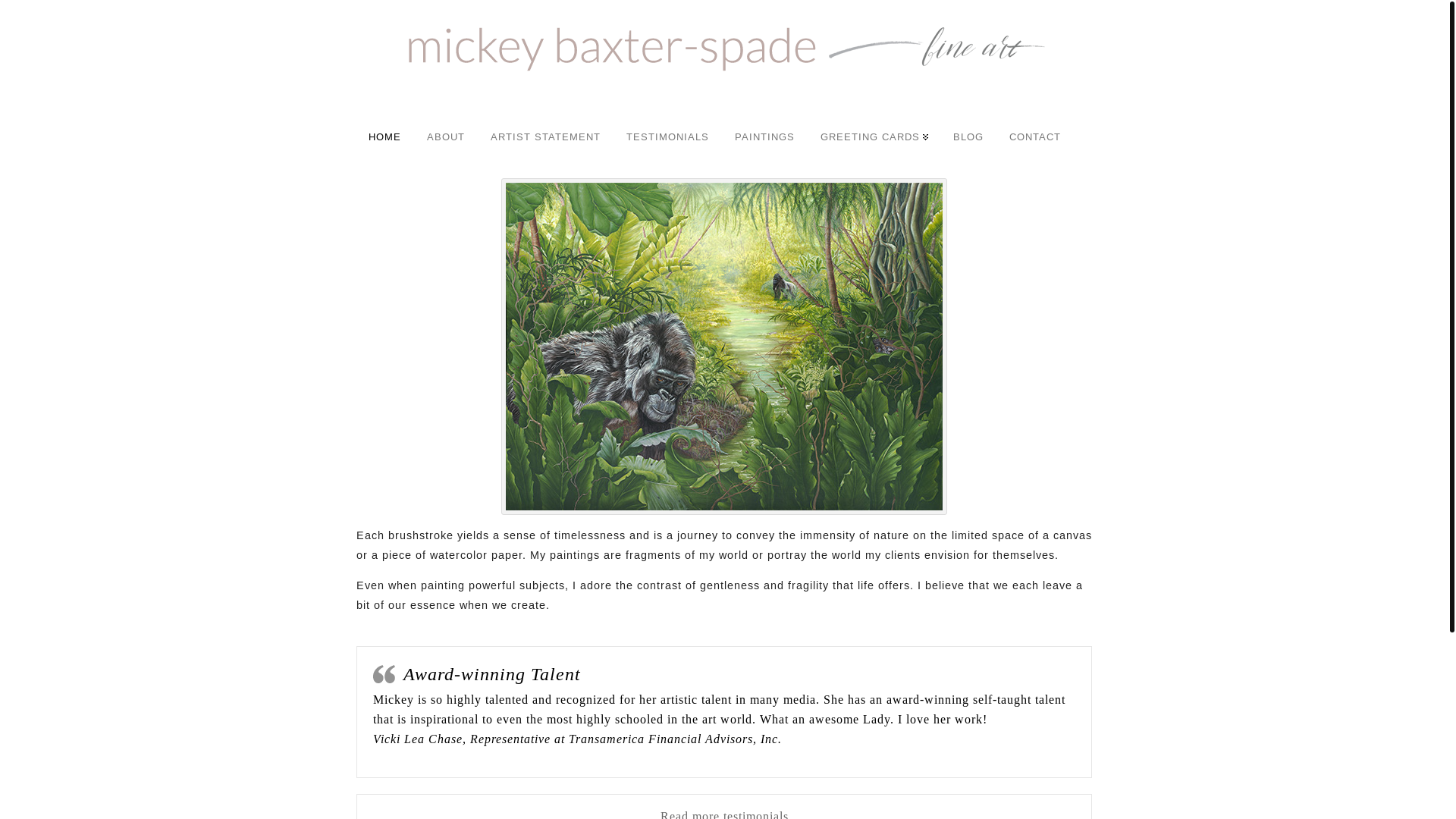 website screenshot of https://mickeybaxterspade.org/