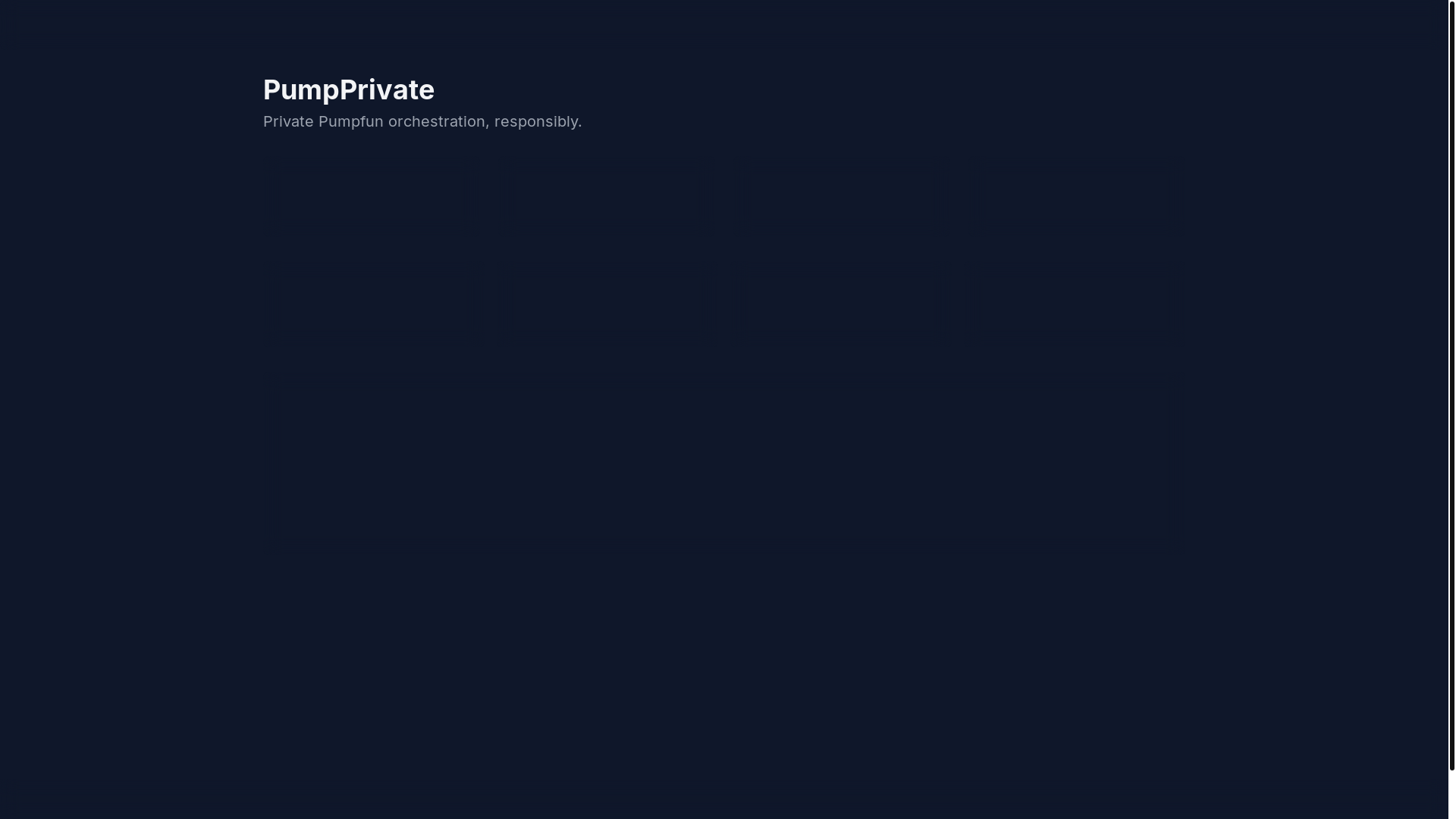 website screenshot of https://privatepump.fun/