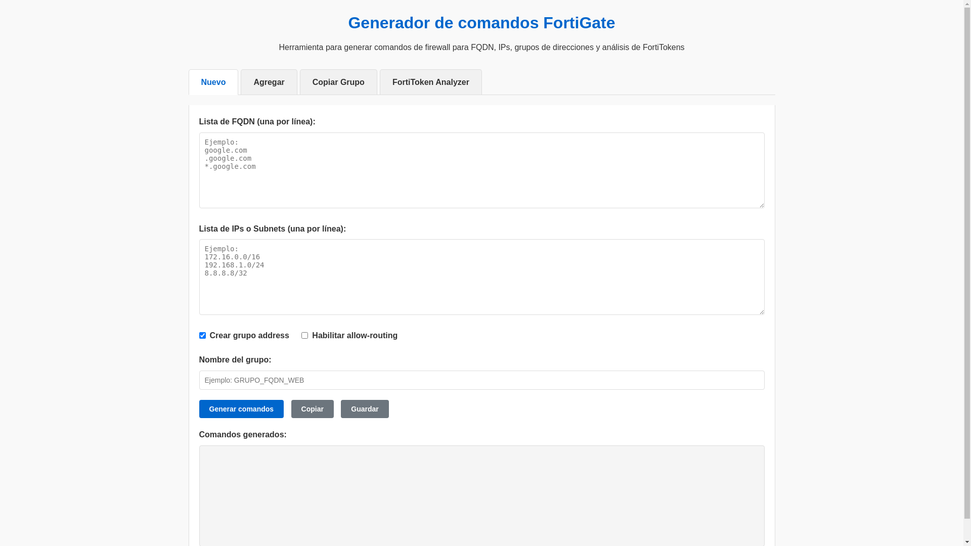 website screenshot of https://forti-commands.pages.dev/
