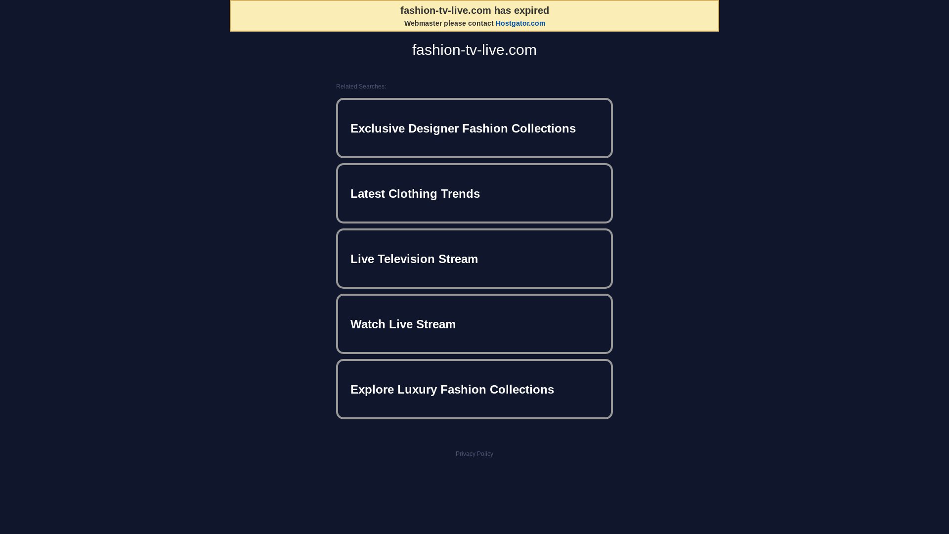 website screenshot of https://fashion-tv-live.com/