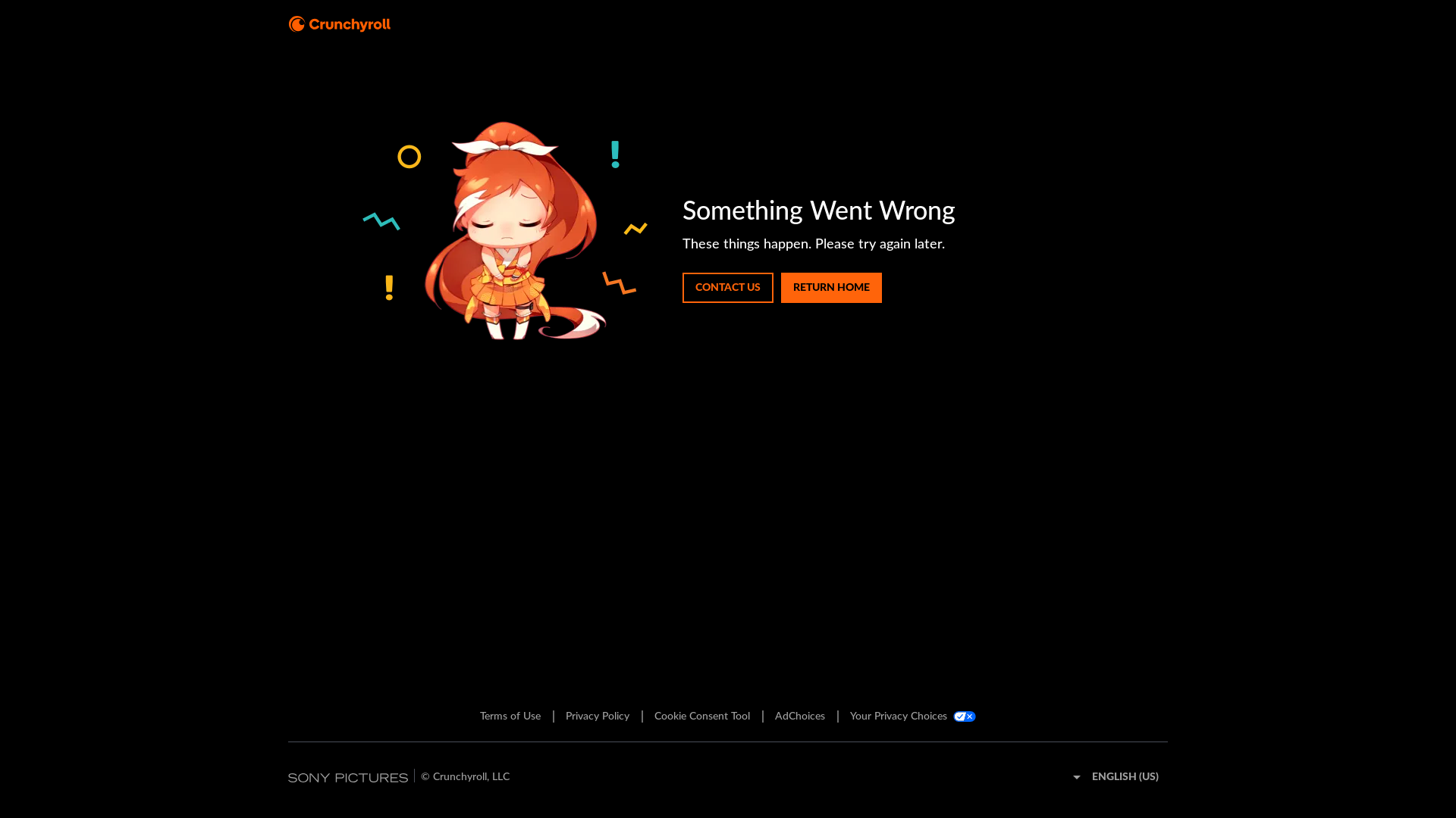 website screenshot of https://www.crunchyroll.com/