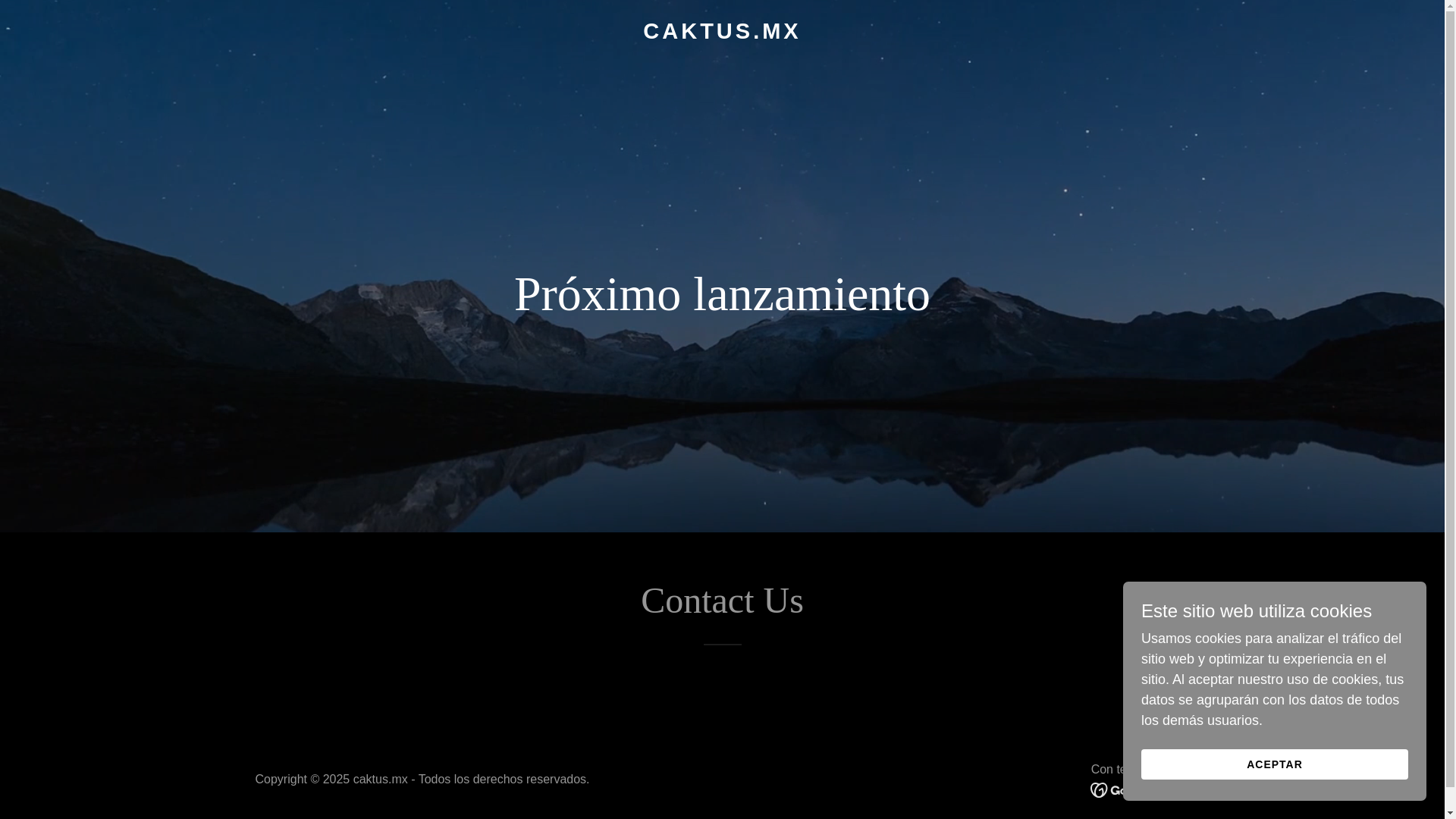 website screenshot of https://caktus.mx/