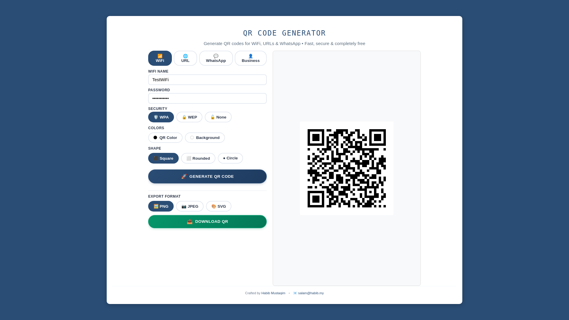 website screenshot of https://qr-generator-c6v.pages.dev/