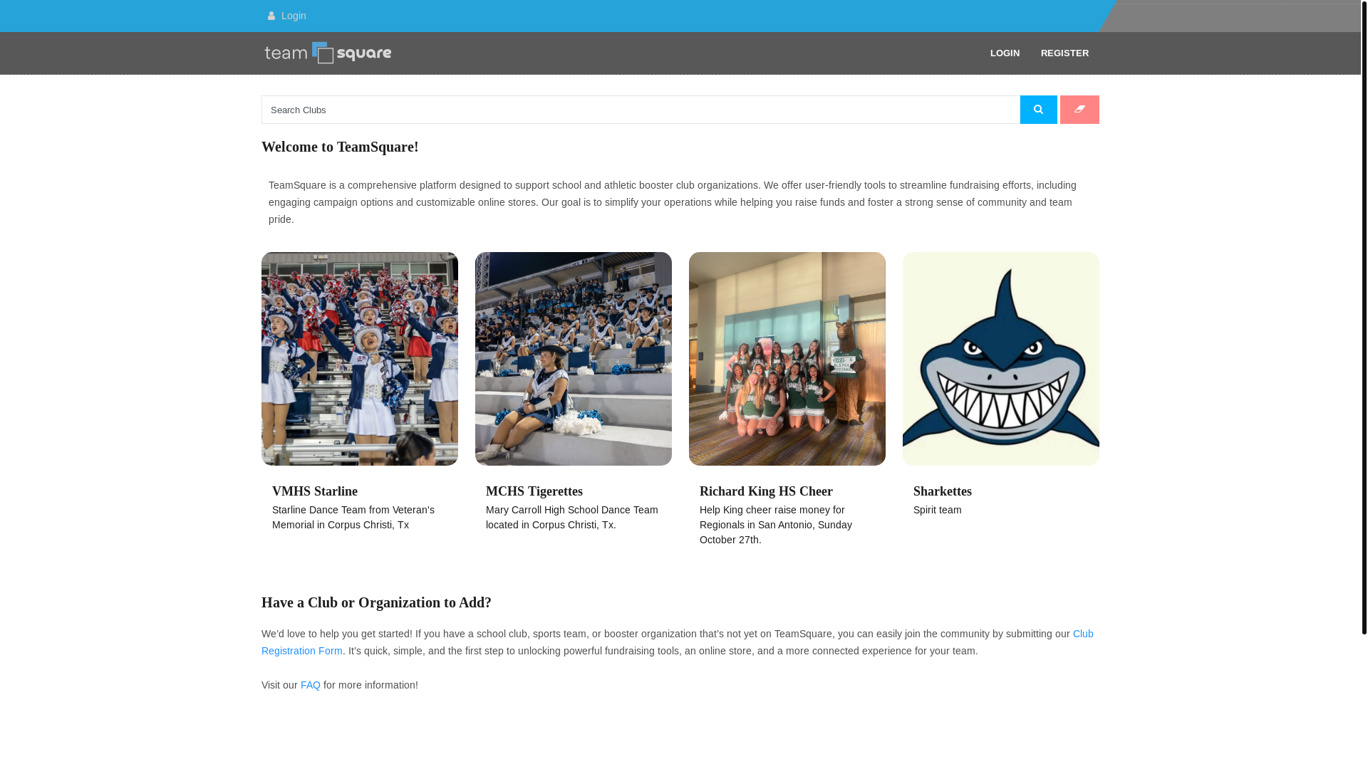 website screenshot of https://team.club/