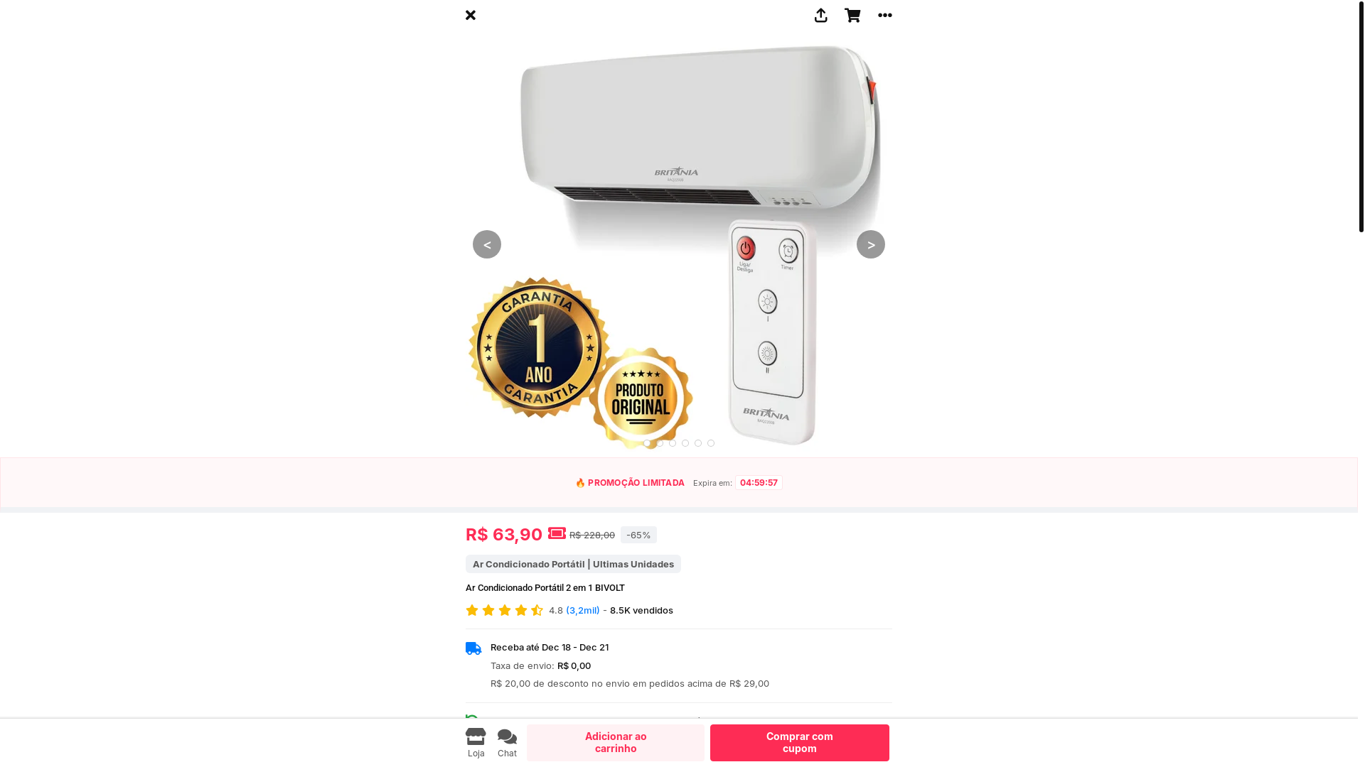 website screenshot of https://casadosutensilios.online/