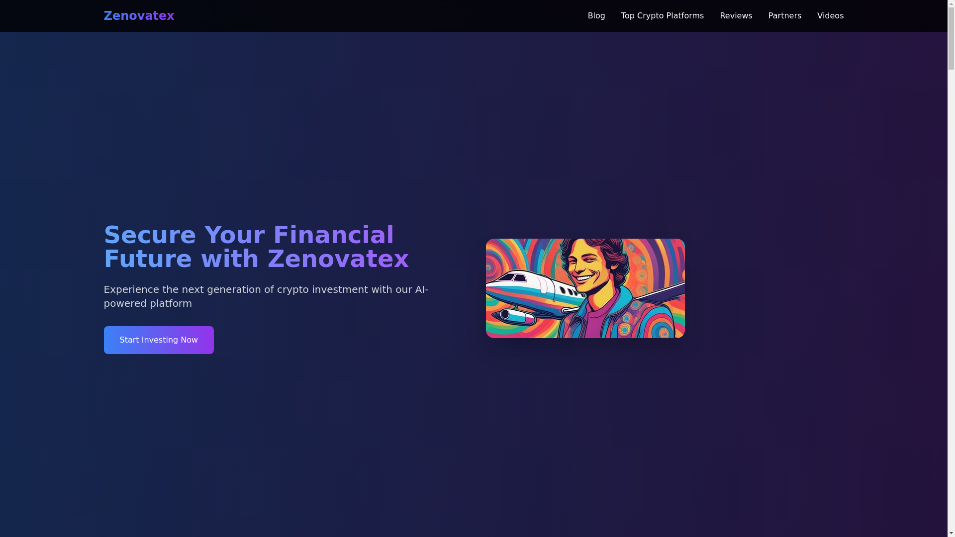 website screenshot of https://zenovatexapp.click/