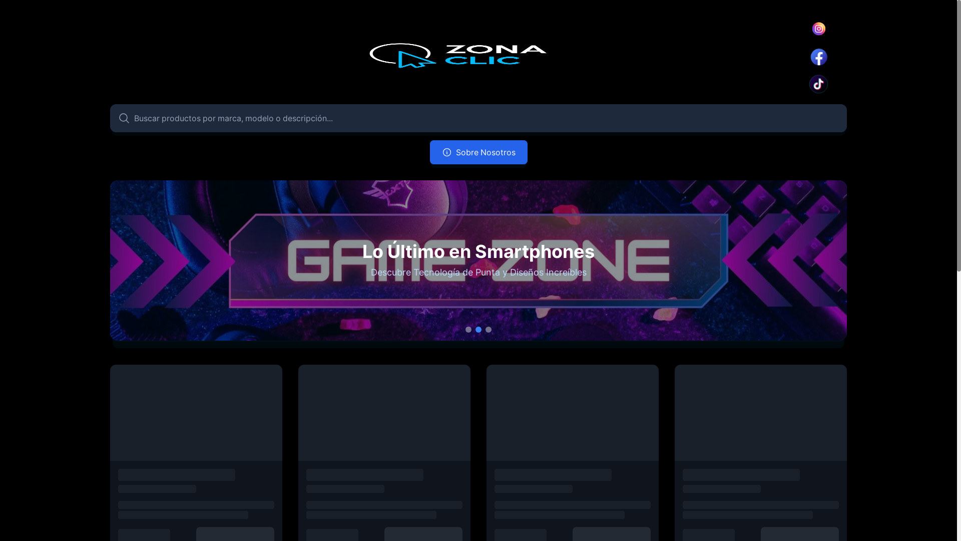 website screenshot of https://zonaclic.uy/