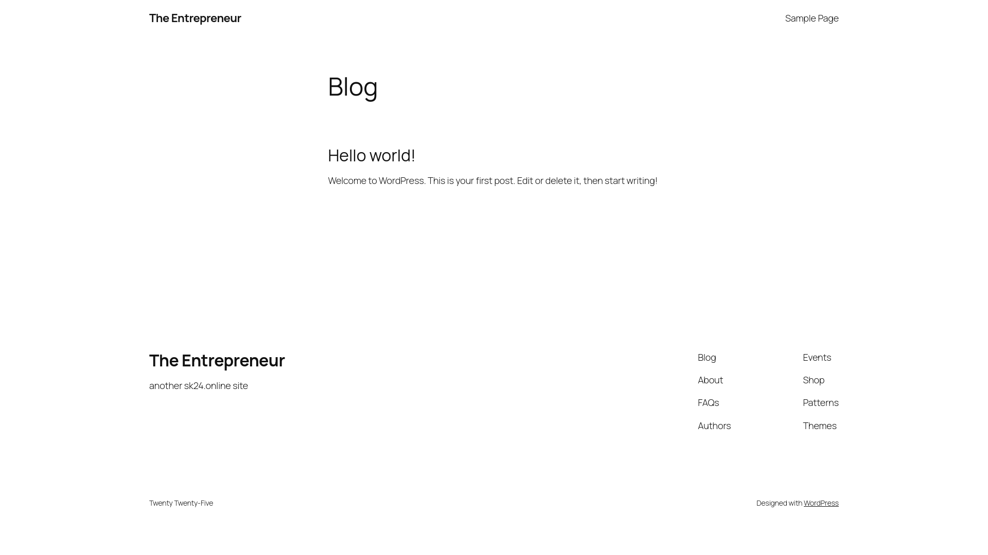 website screenshot of https://entrepreneur.com.na/