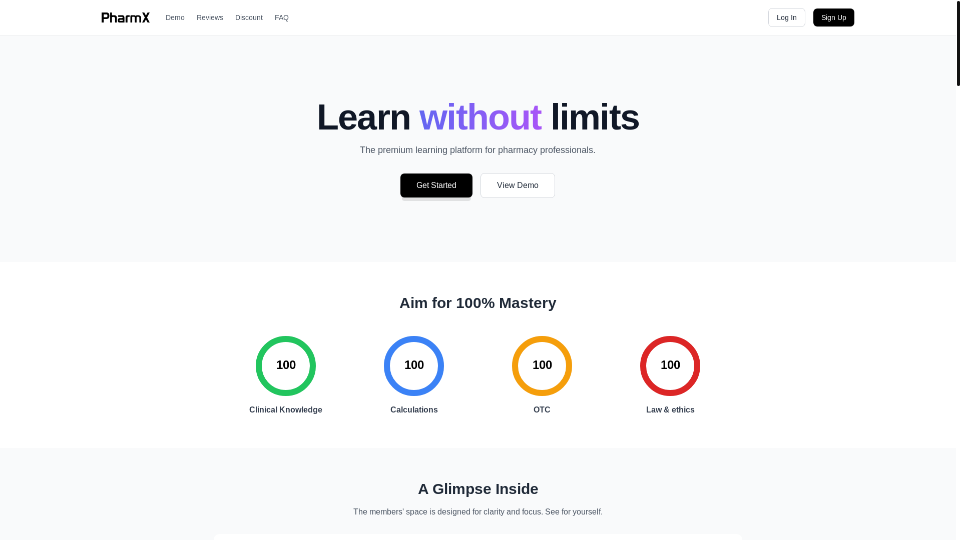 website screenshot of https://pharmxsite.pages.dev/