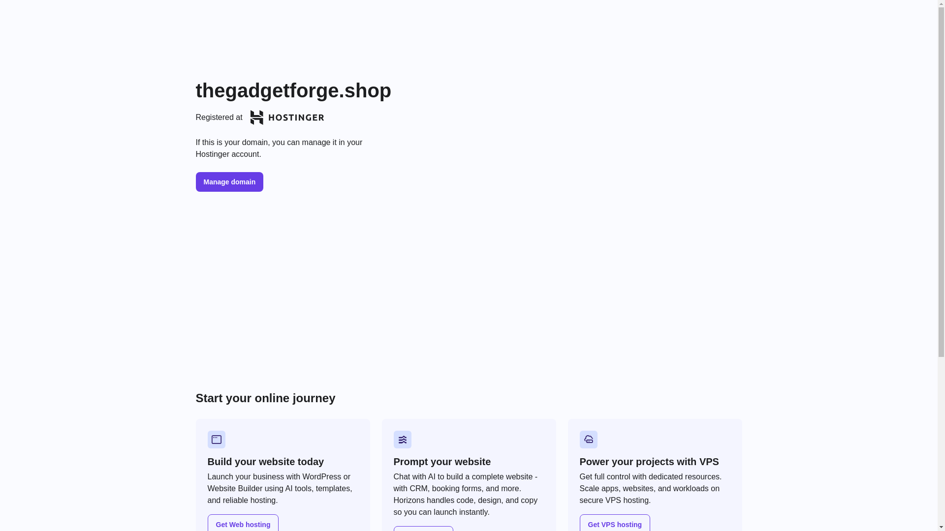 website screenshot of https://thegadgetforge.shop/