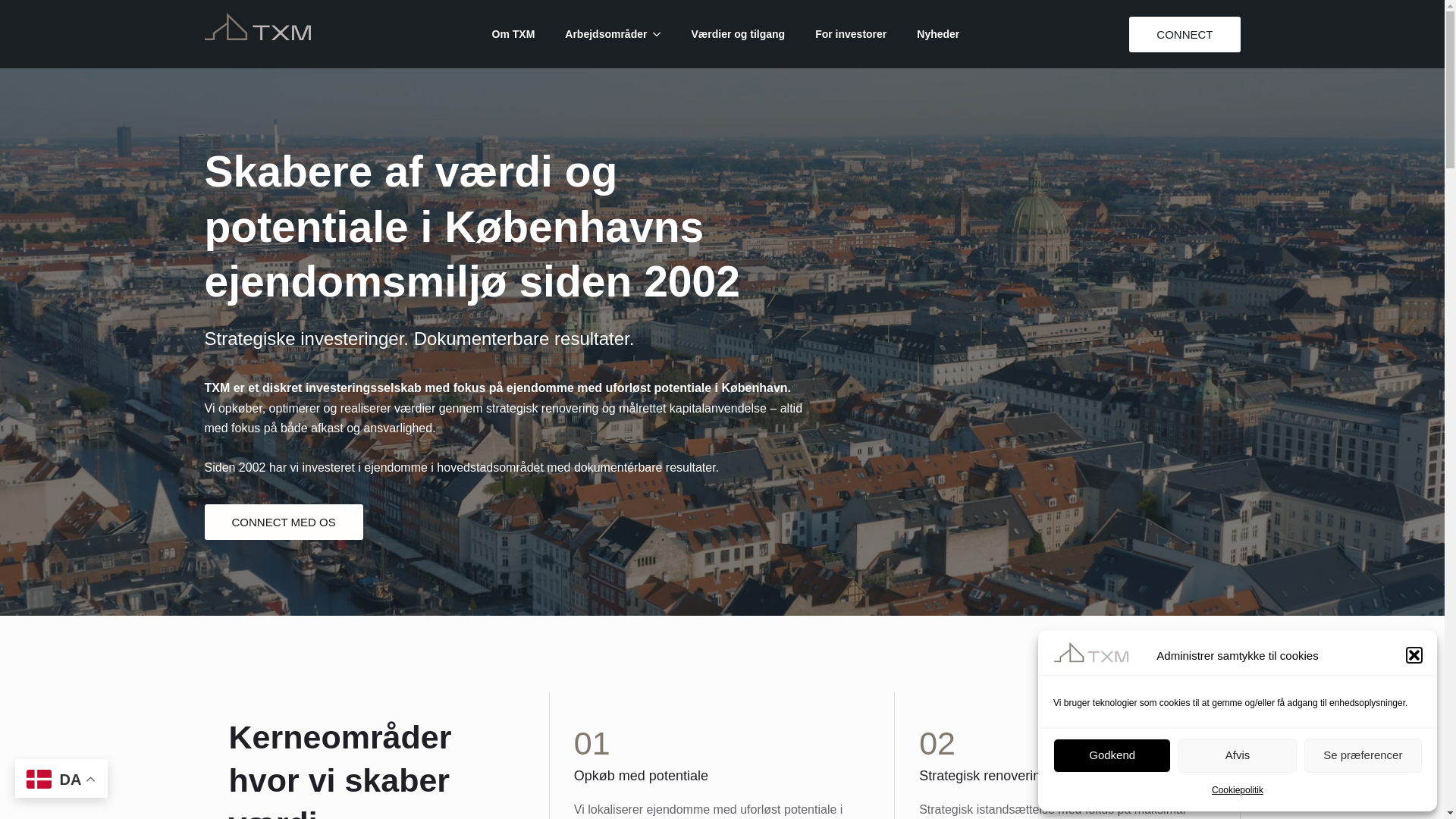 website screenshot of https://txmestate.com/