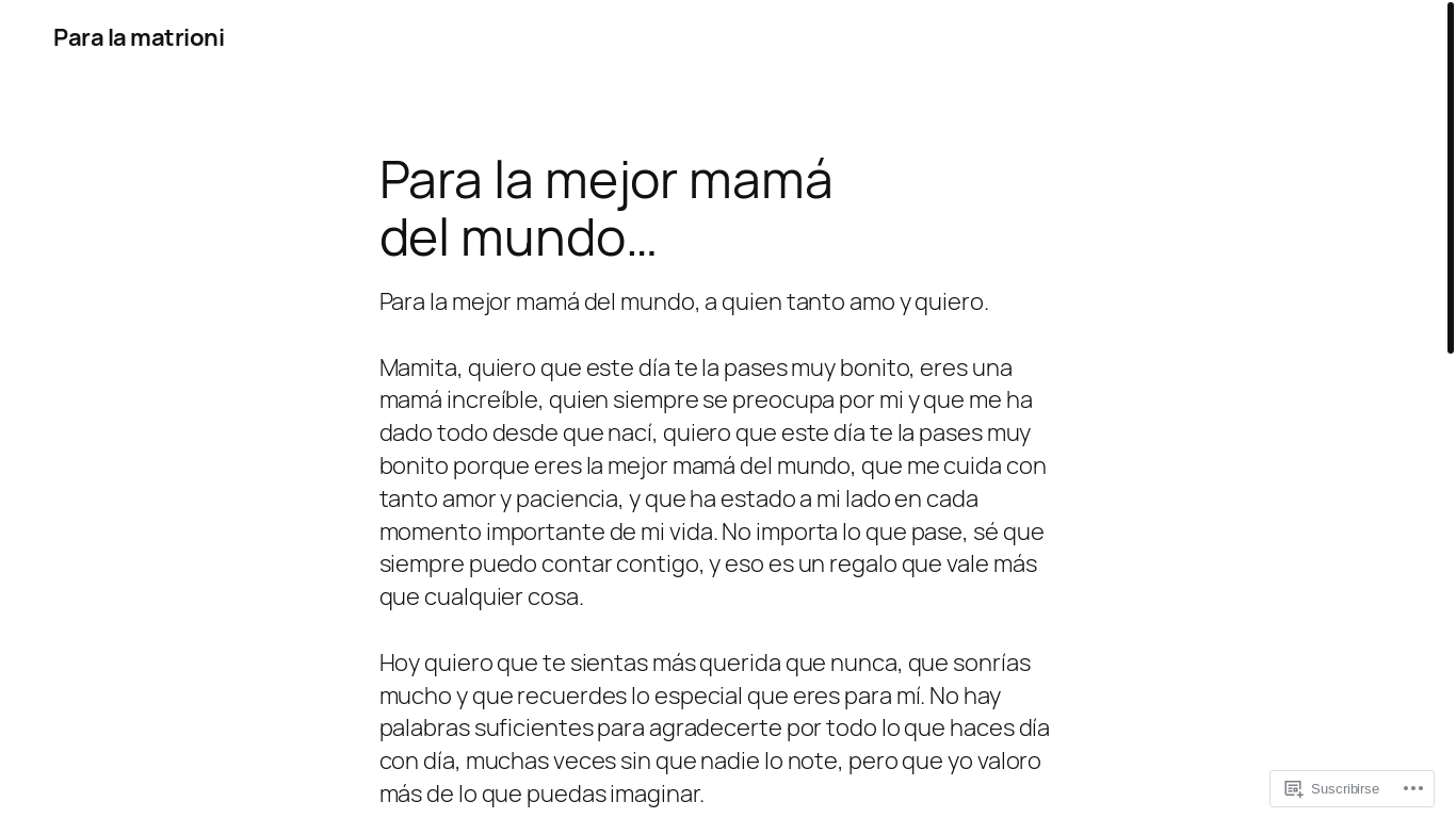 website screenshot of https://paralamejormamadelmundoalias.blog/