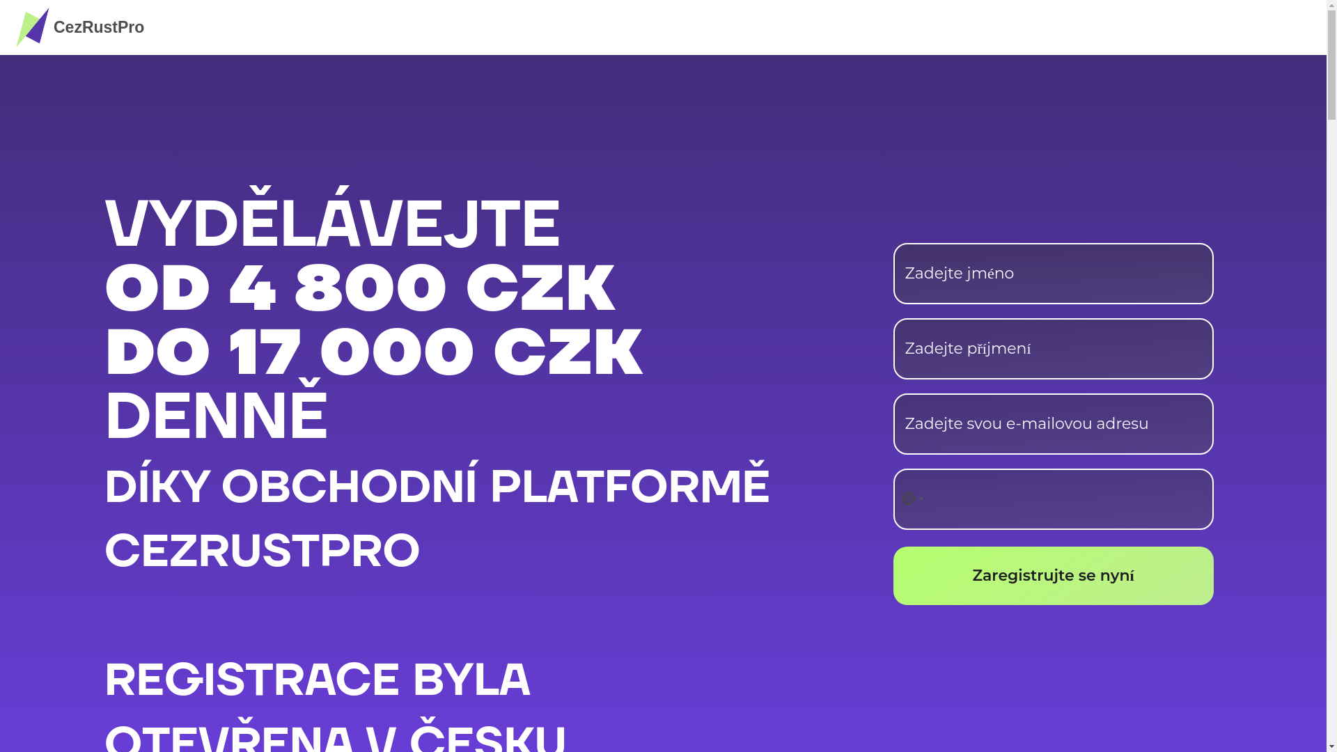 website screenshot of https://cezrustpro.com/