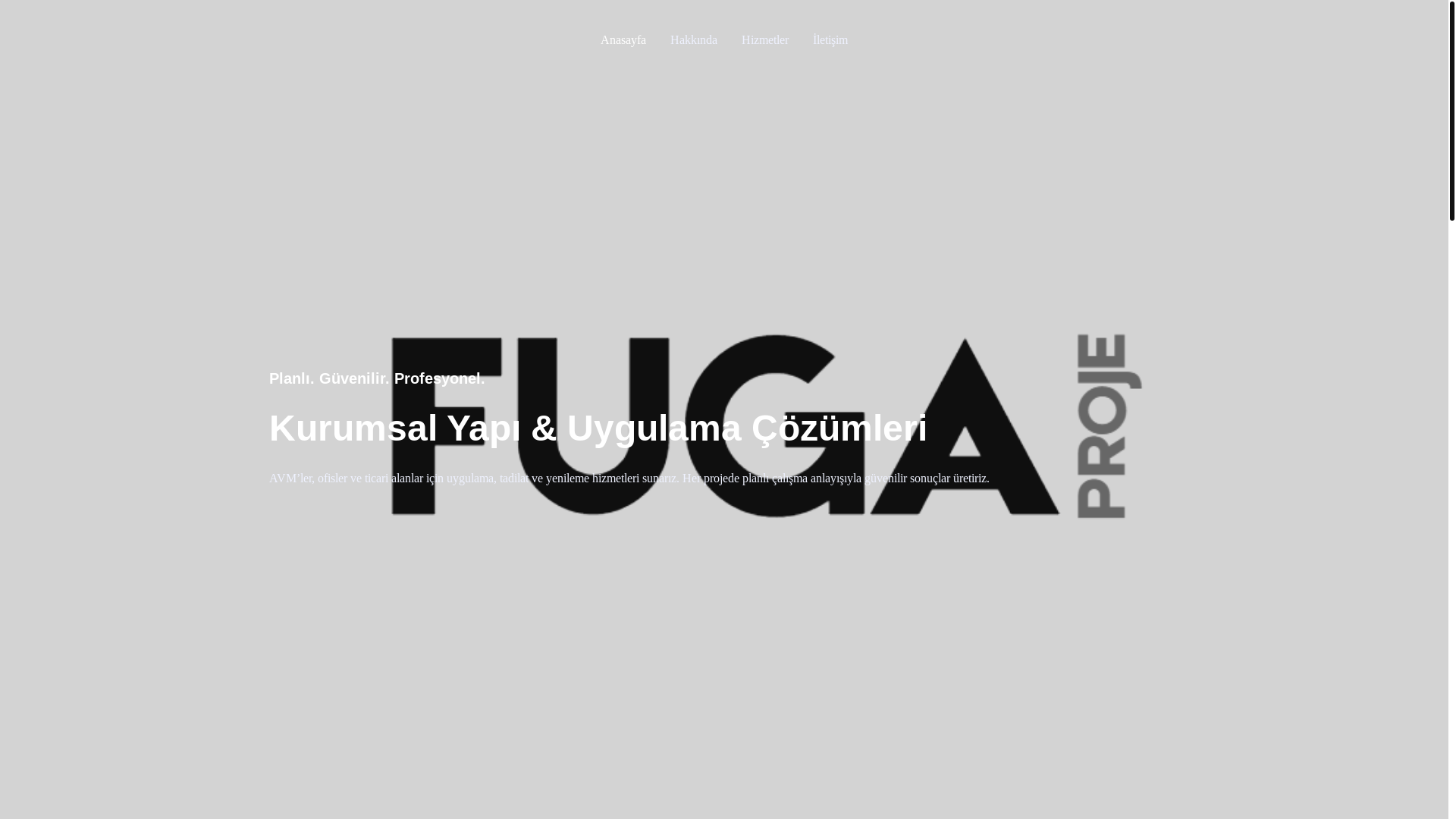 website screenshot of https://fugaproje.com/