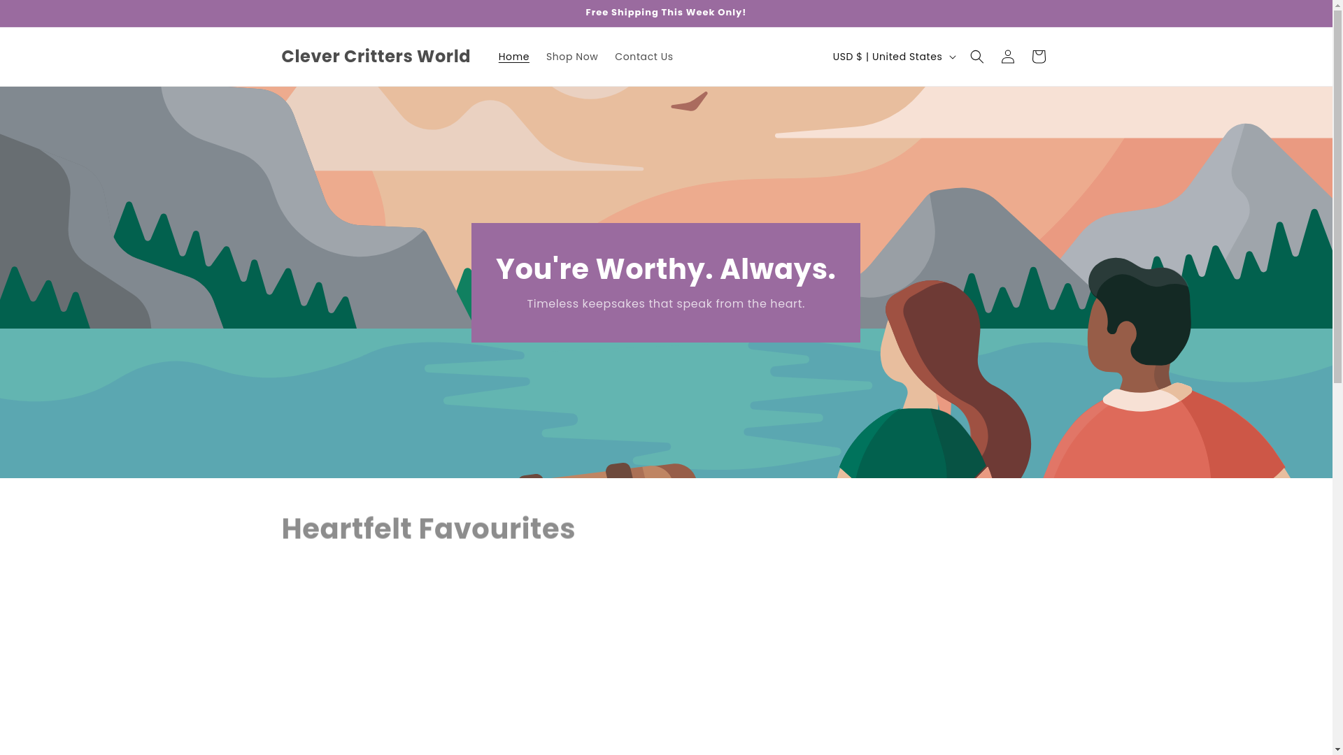 website screenshot of https://clevercrittersworld.com/