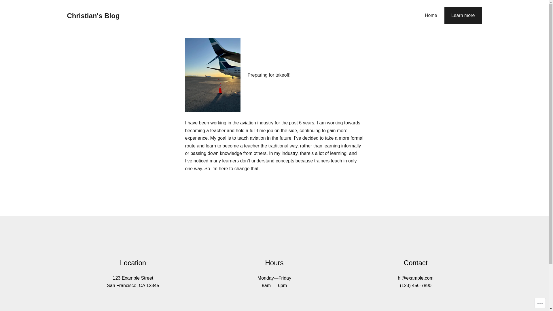 website screenshot of https://christiansblogs.blog/
