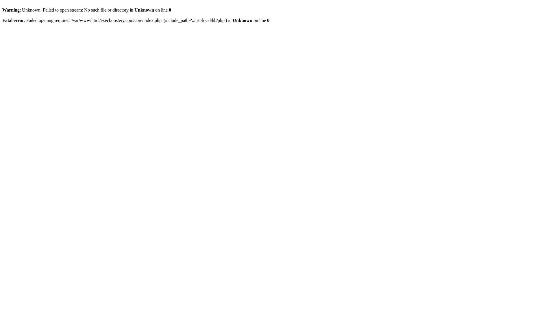 website screenshot of https://execboostery.com/