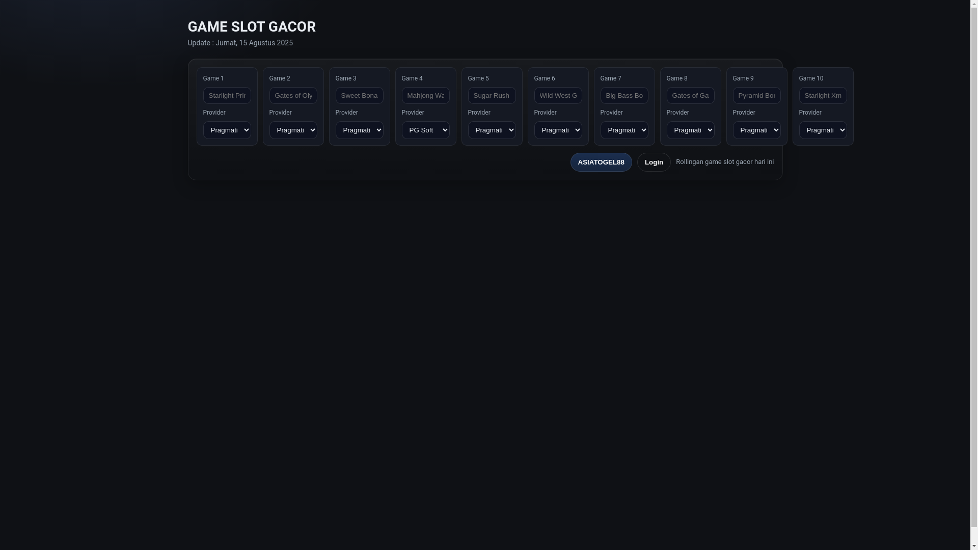 website screenshot of https://gamagacorrrrr.pages.dev/