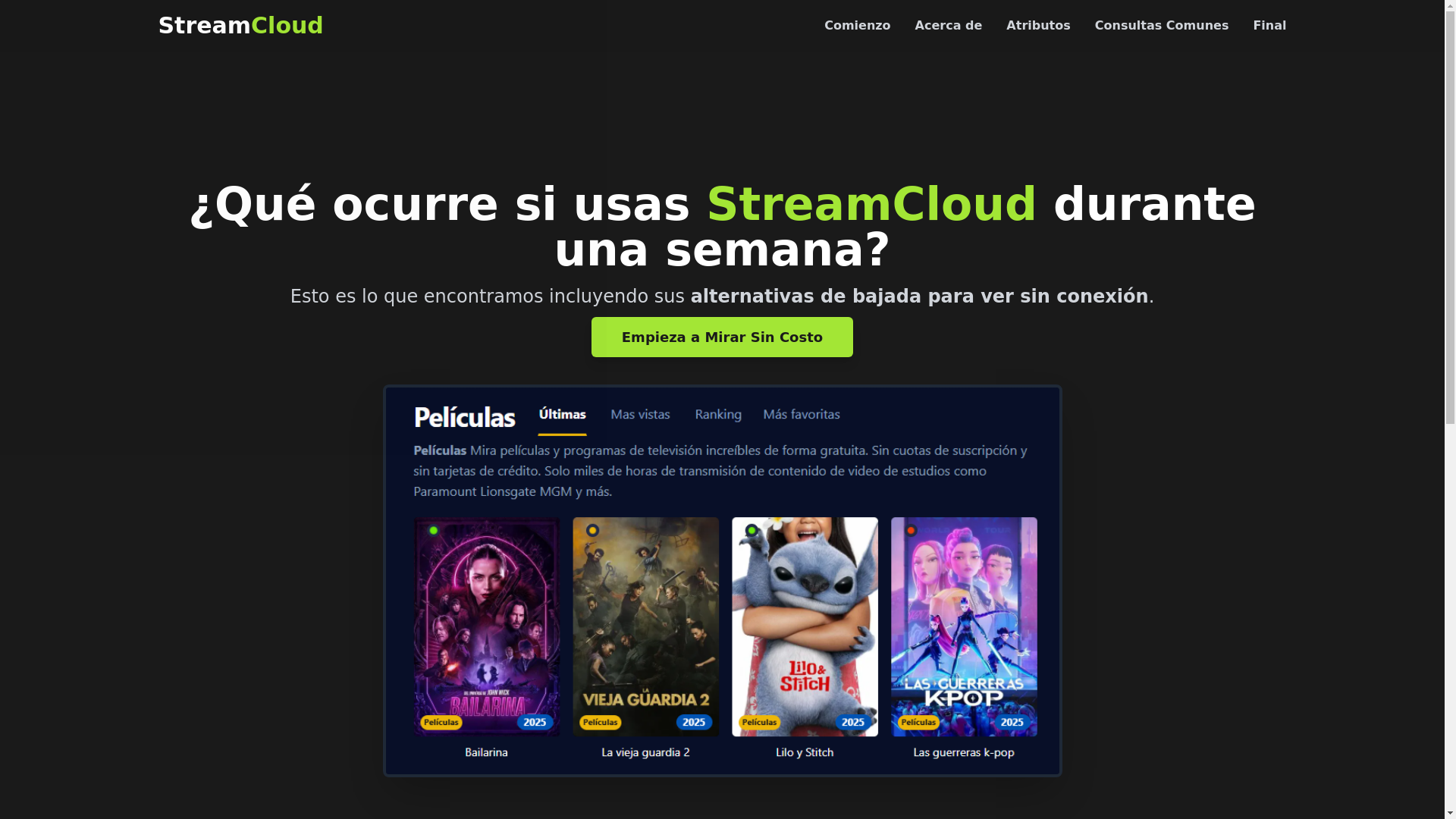 website screenshot of https://streamcloud-jdyj.pages.dev/
